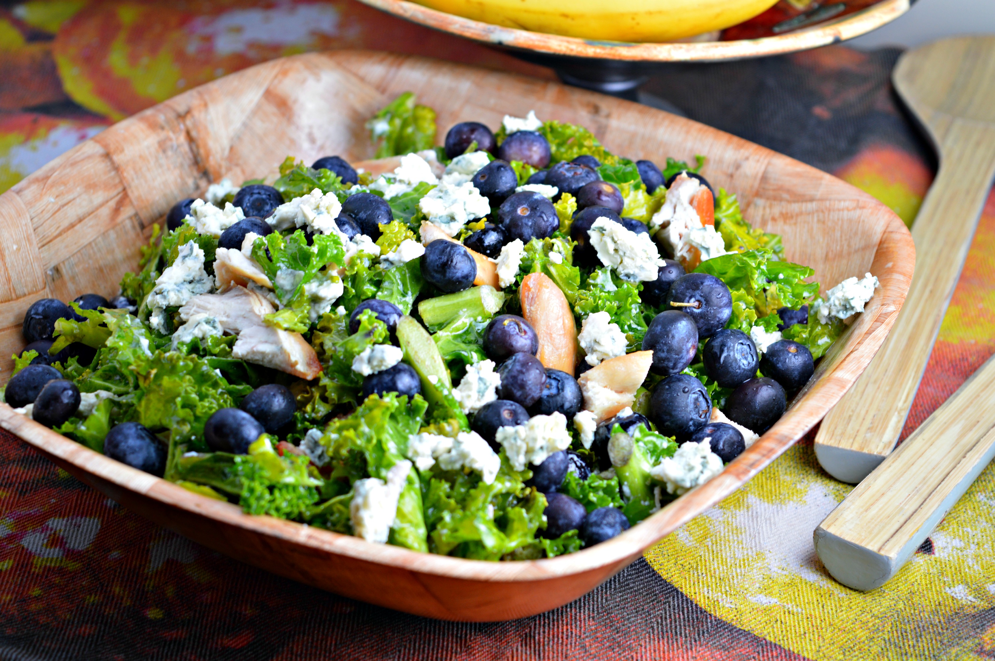 Kale, Blueberry & Grilled Chicken Salad
