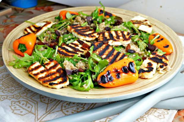 Grilled Halloumi & Baby Peppers Salad