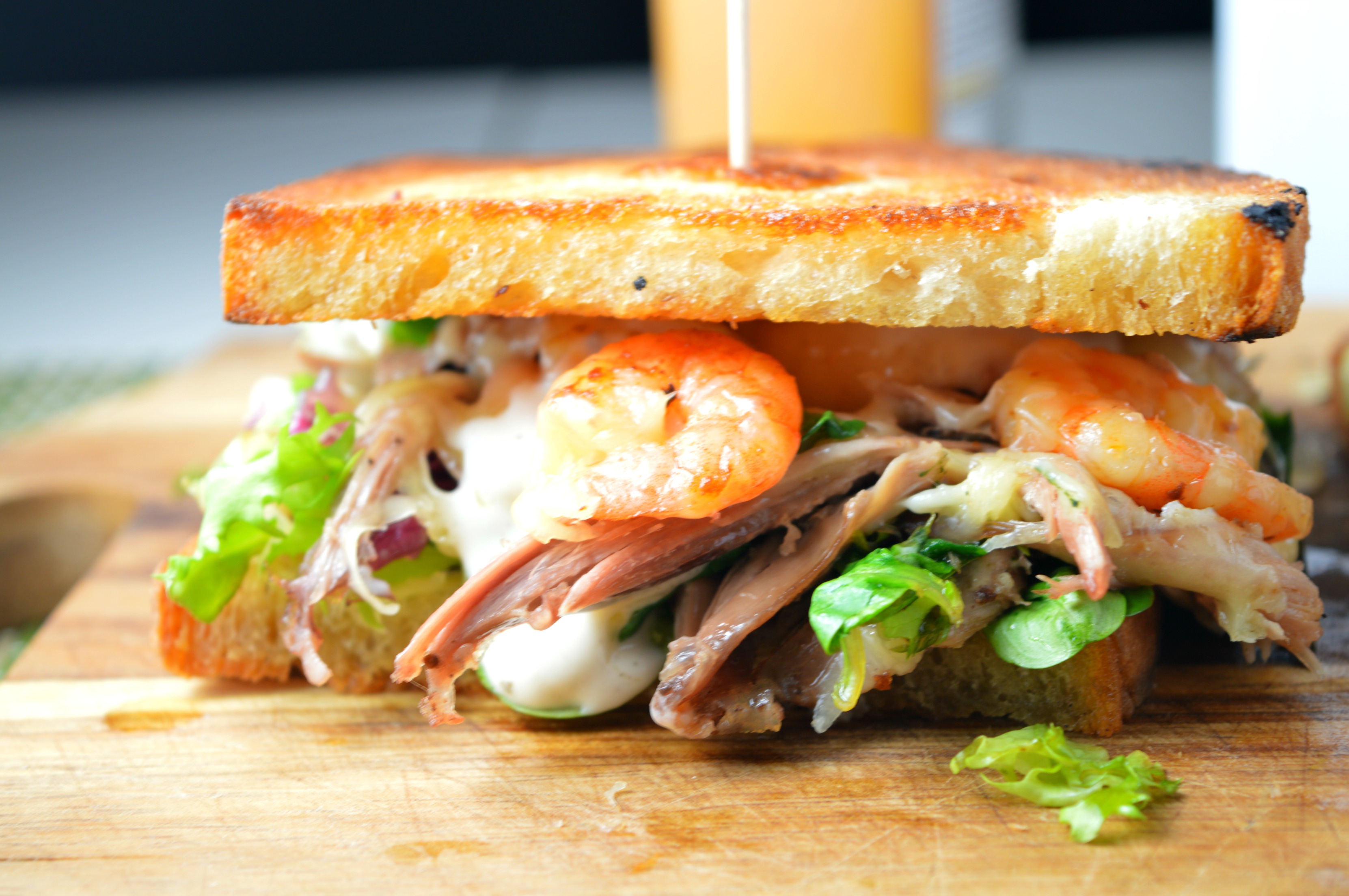 Shredded Goose & Shrimp Sandwich