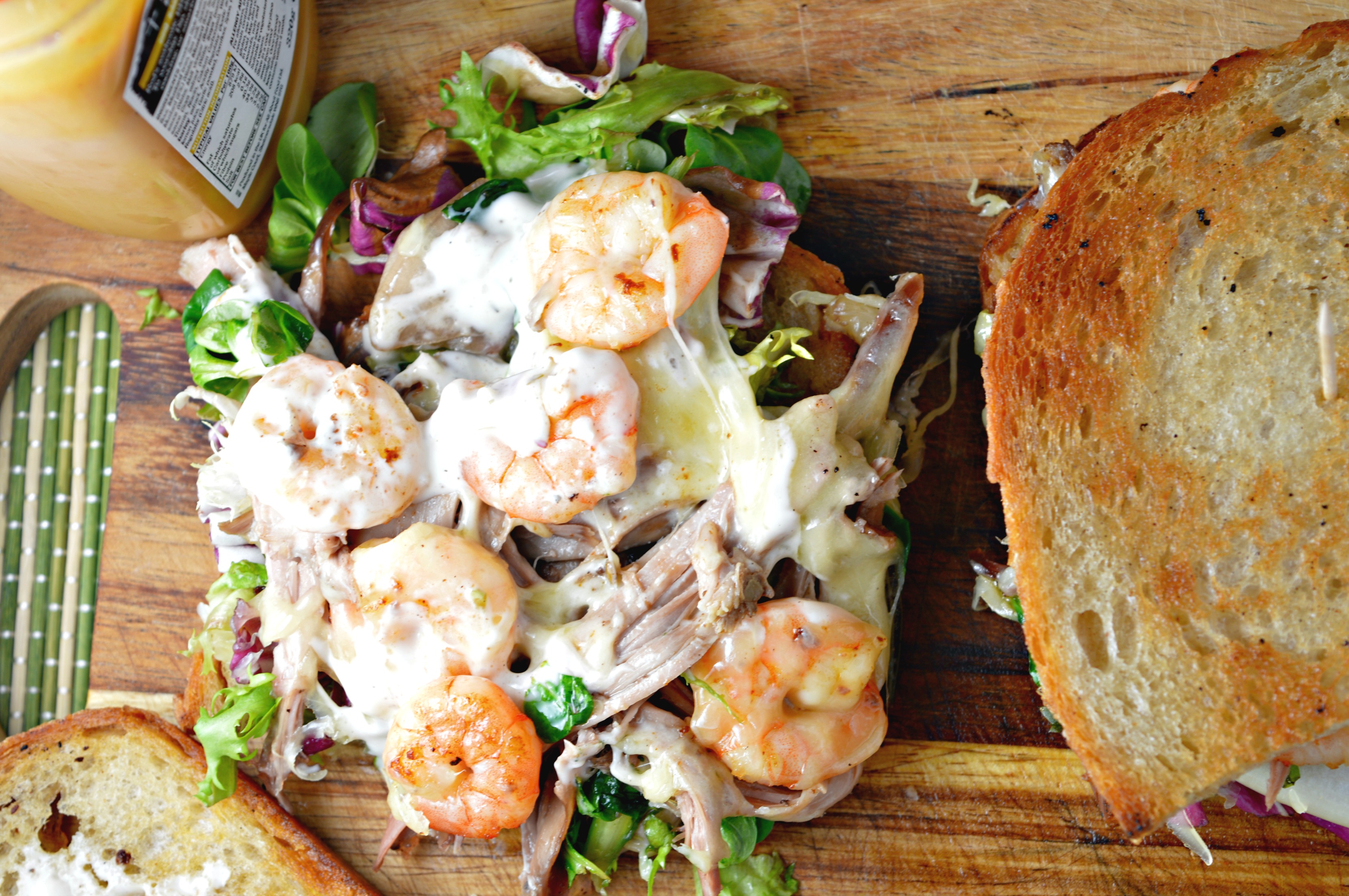 Shredded Goose & Shrimp Sandwich