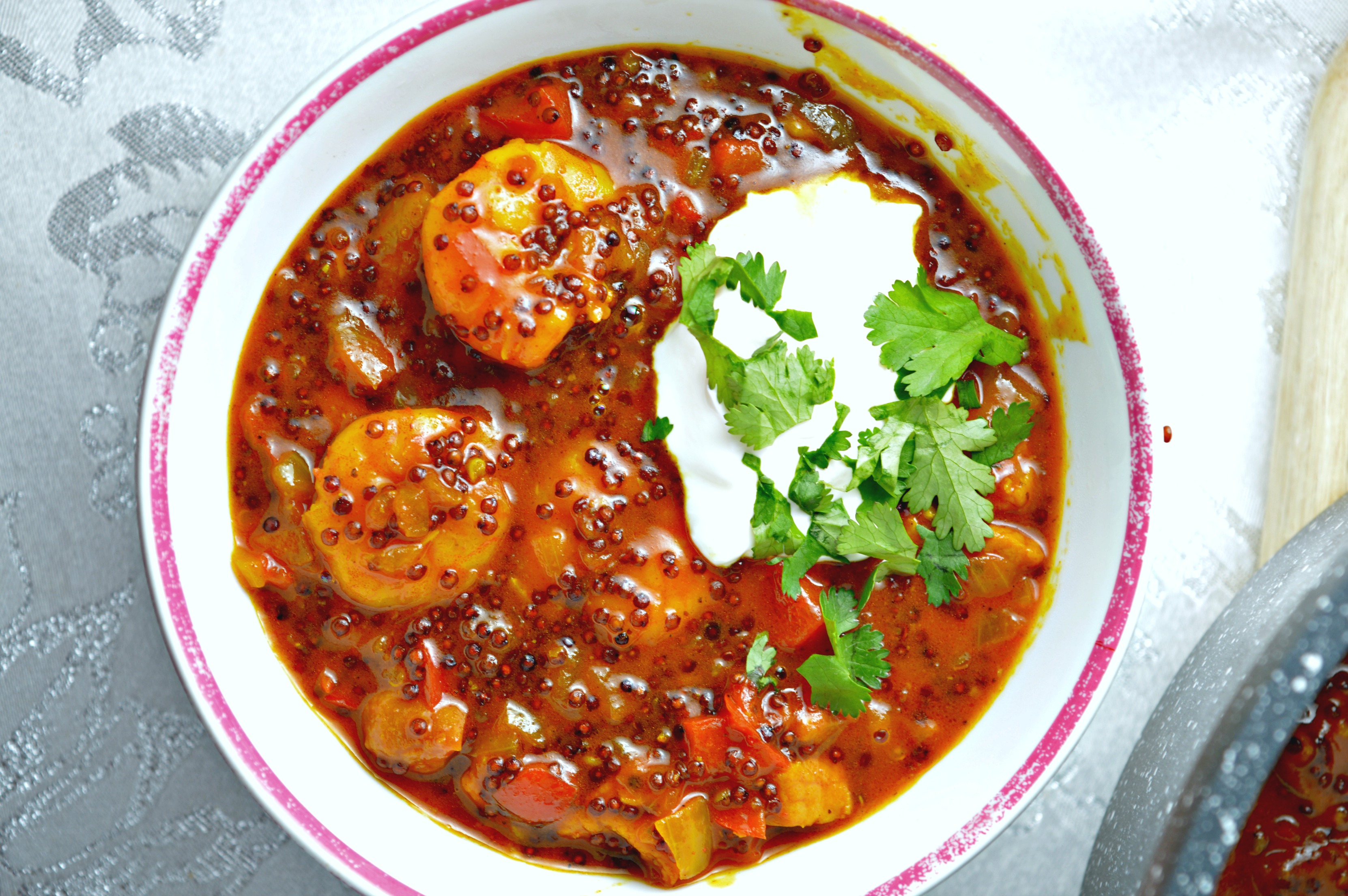 Shrimp & Red Quinoa Casserole