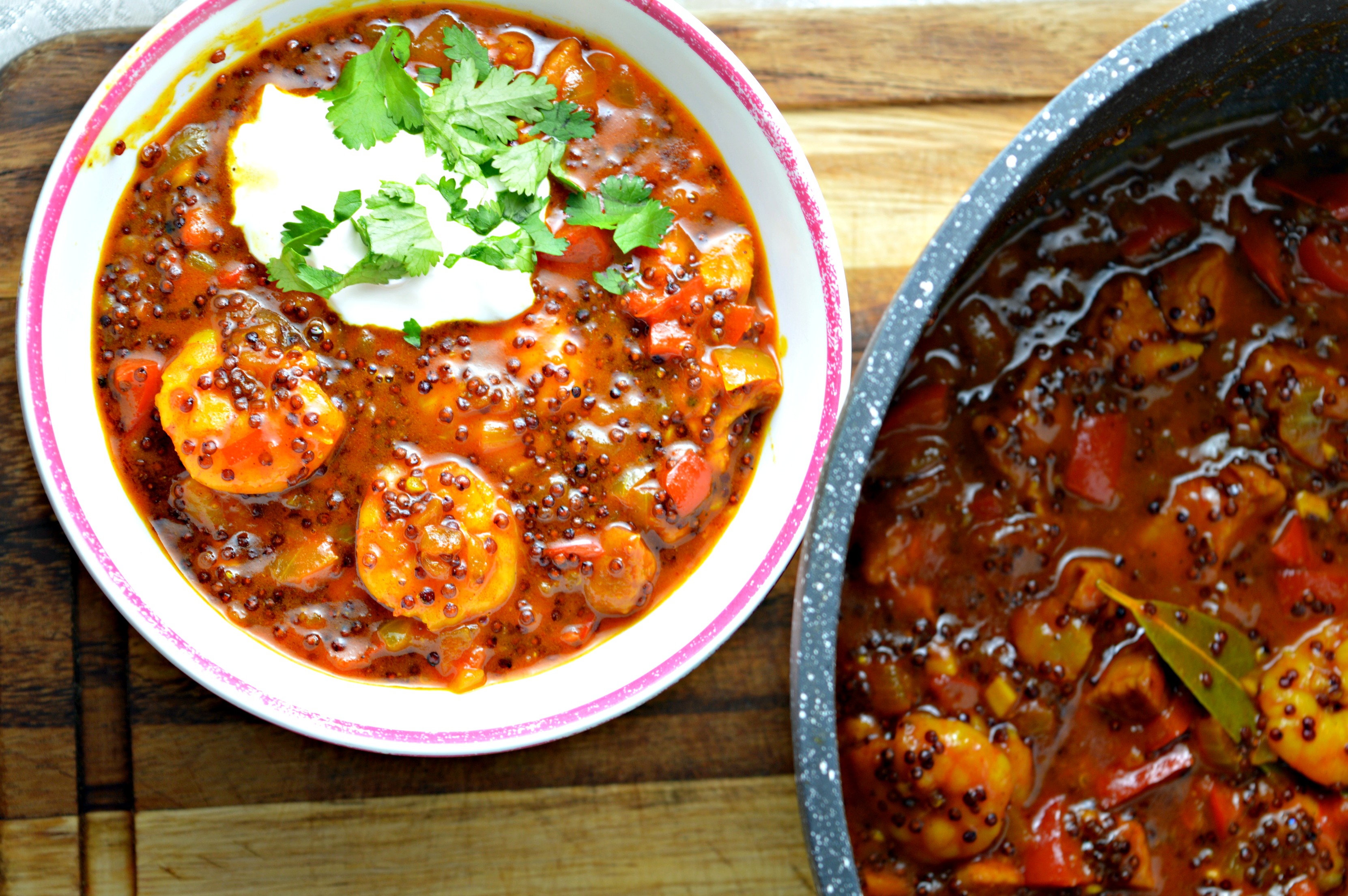 Shrimp & Red Quinoa Casserole