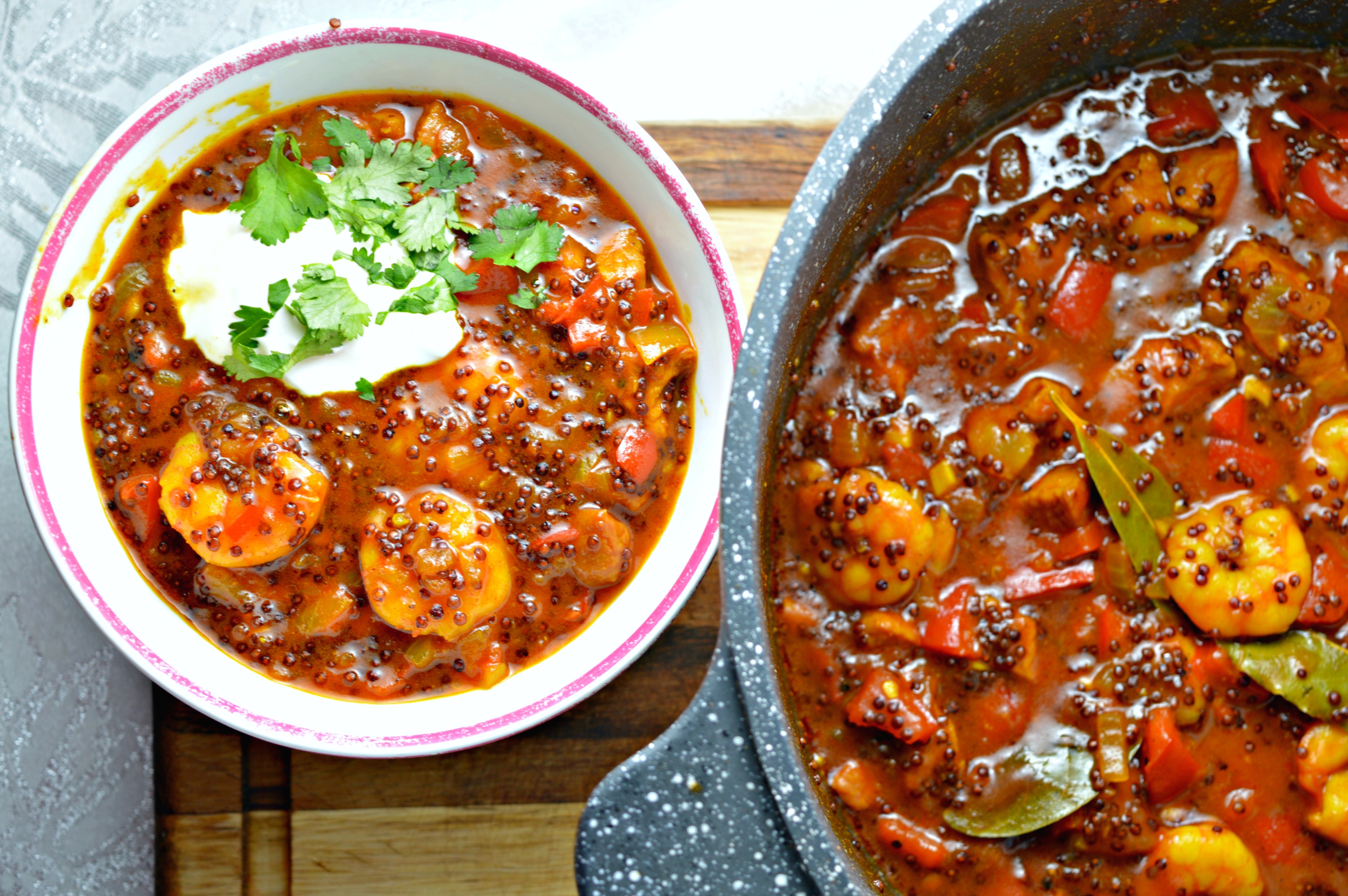 Shrimp & Red Quinoa Casserole