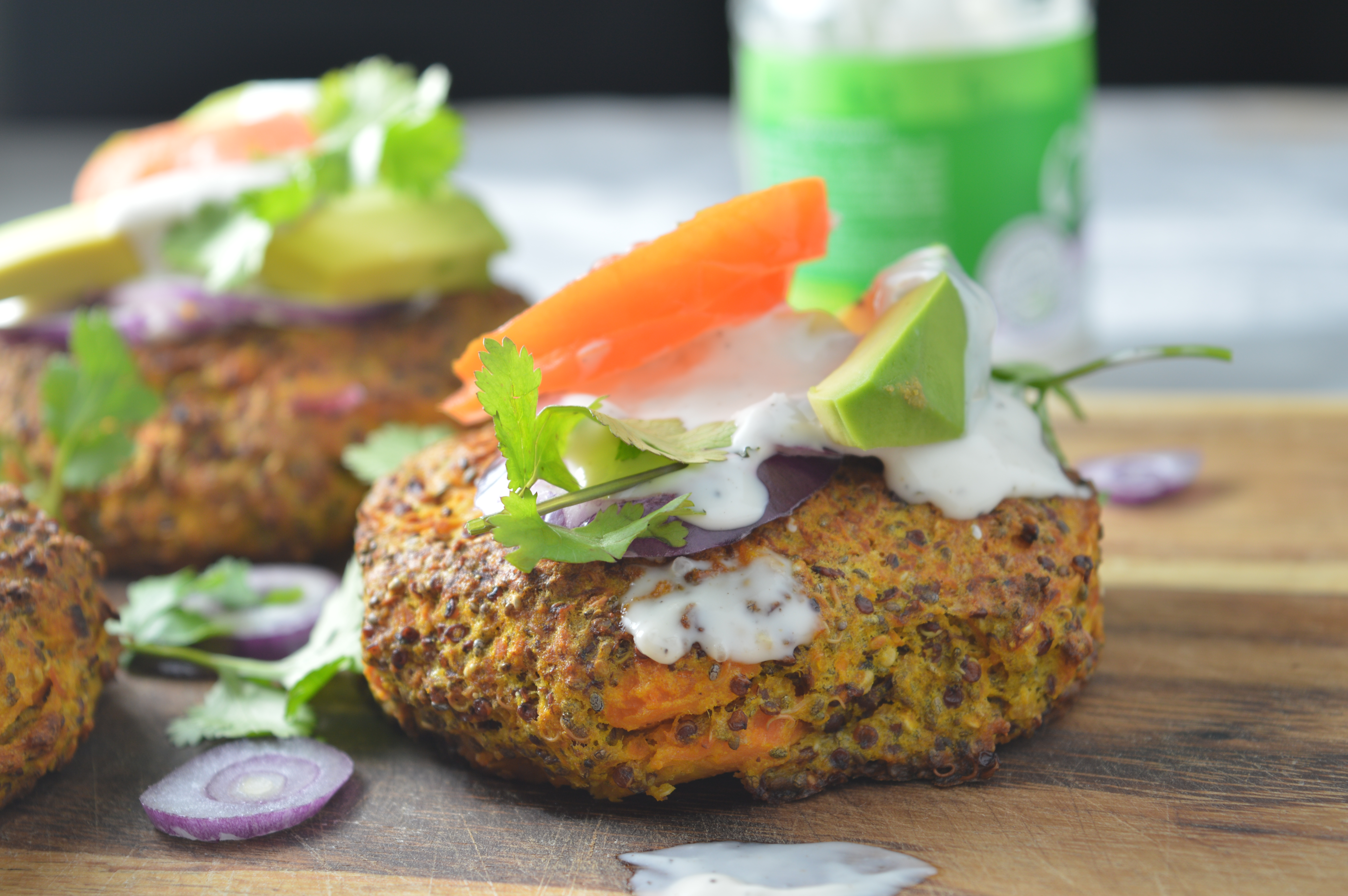 Butternut Squash, Quinoa & Chia Seed Burgers