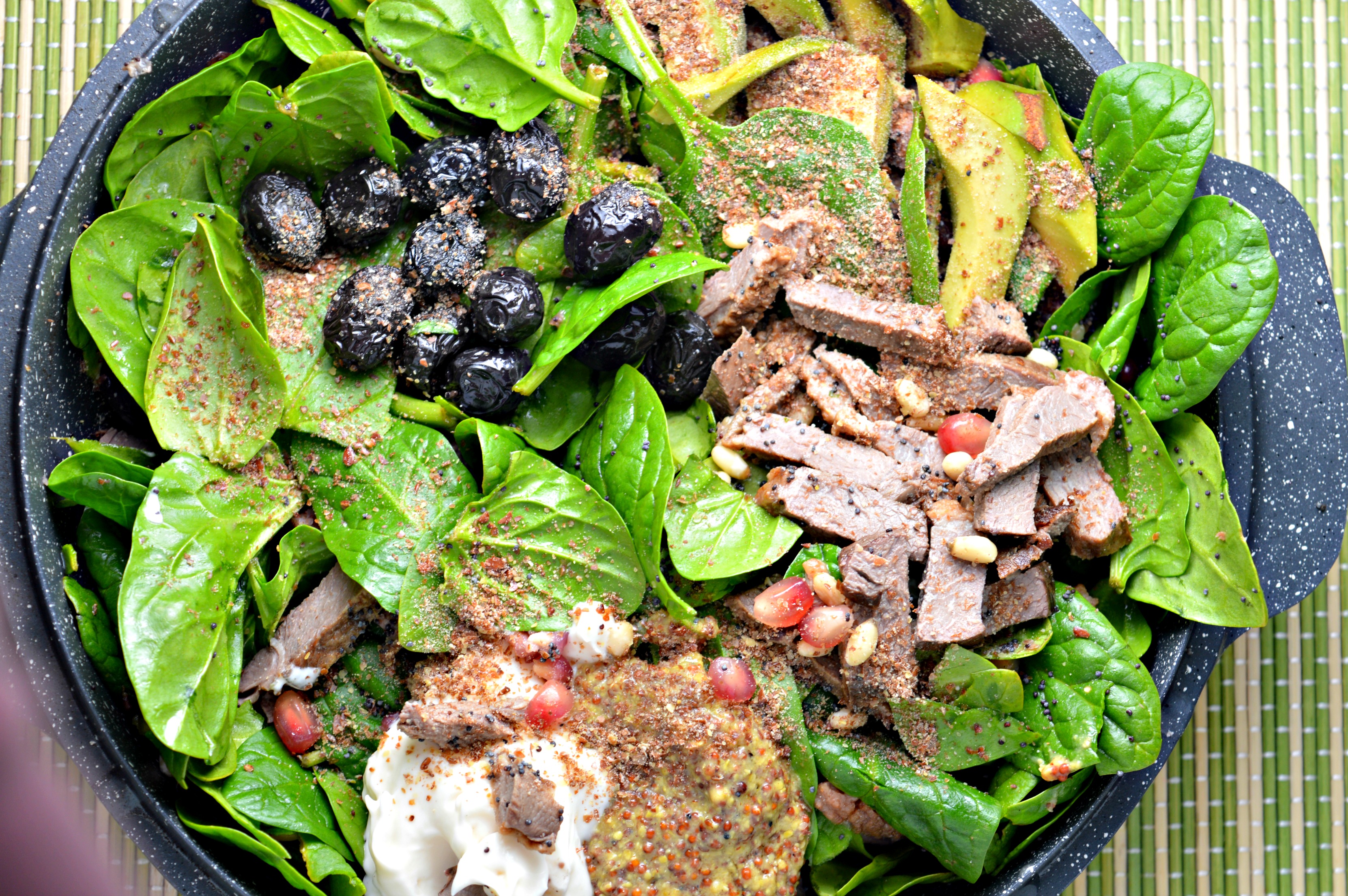 Leftover Duck & Spinach Salad