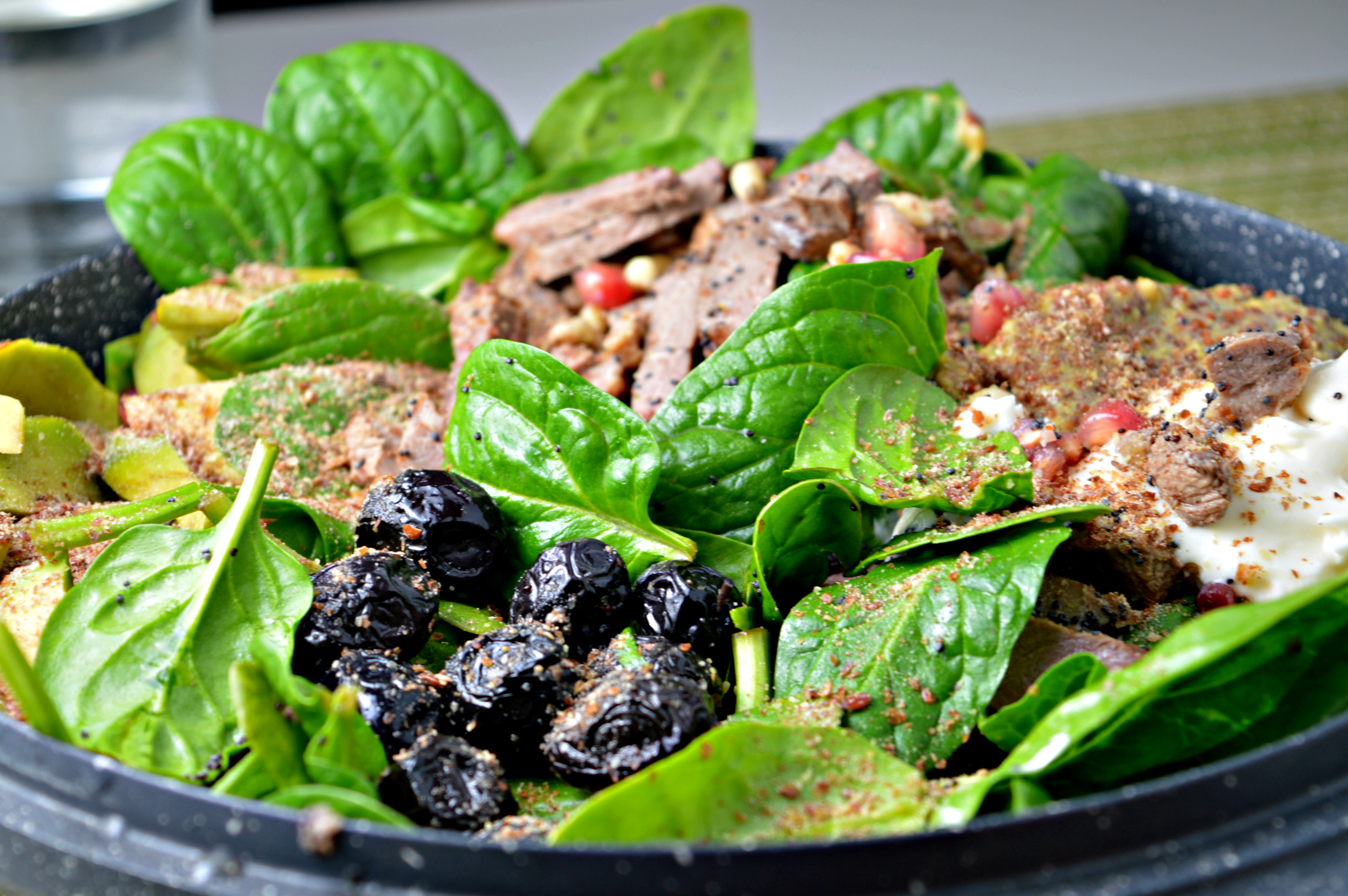 Leftover Duck & Spinach Salad