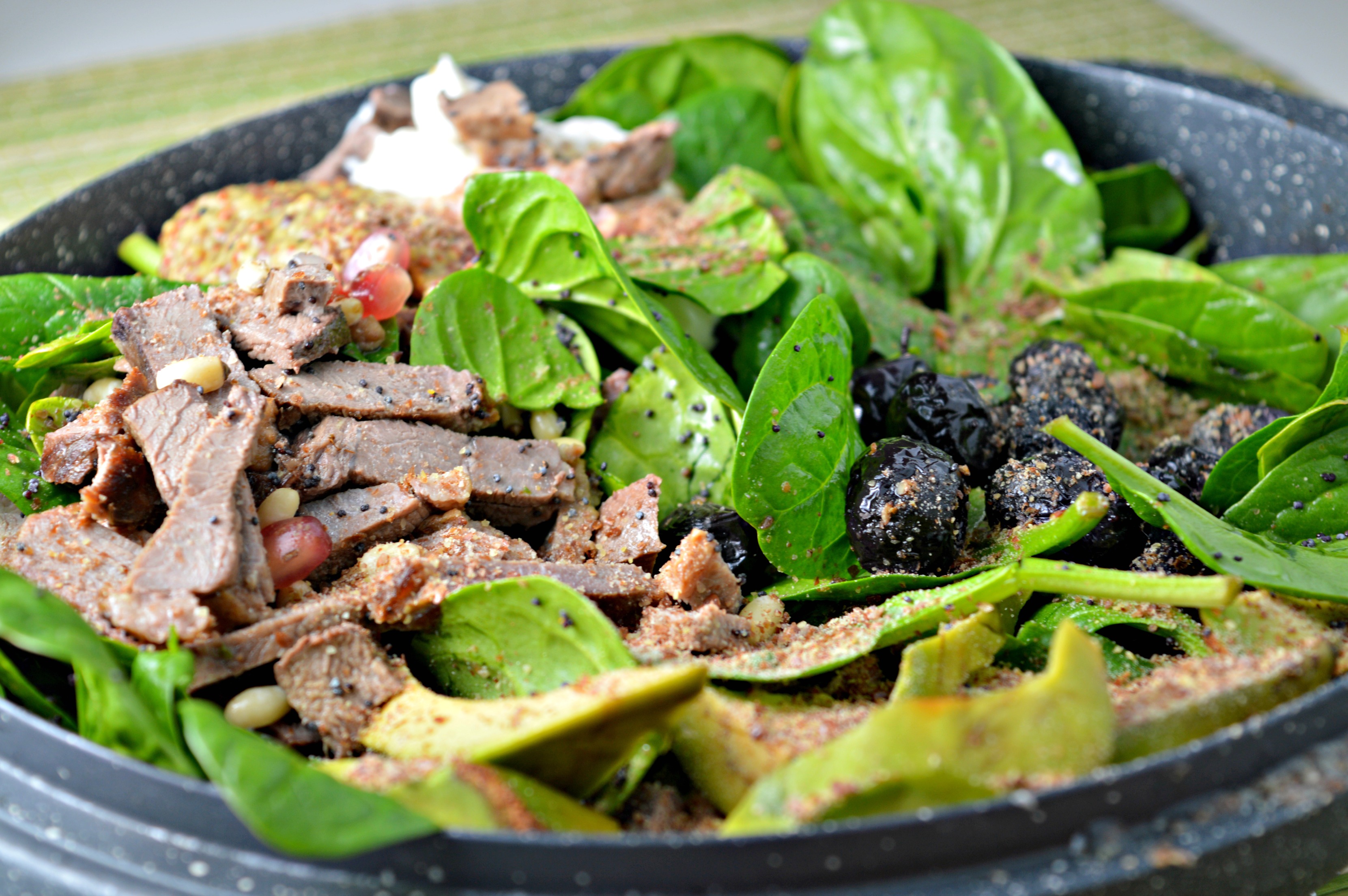 Leftover Duck & Spinach Salad