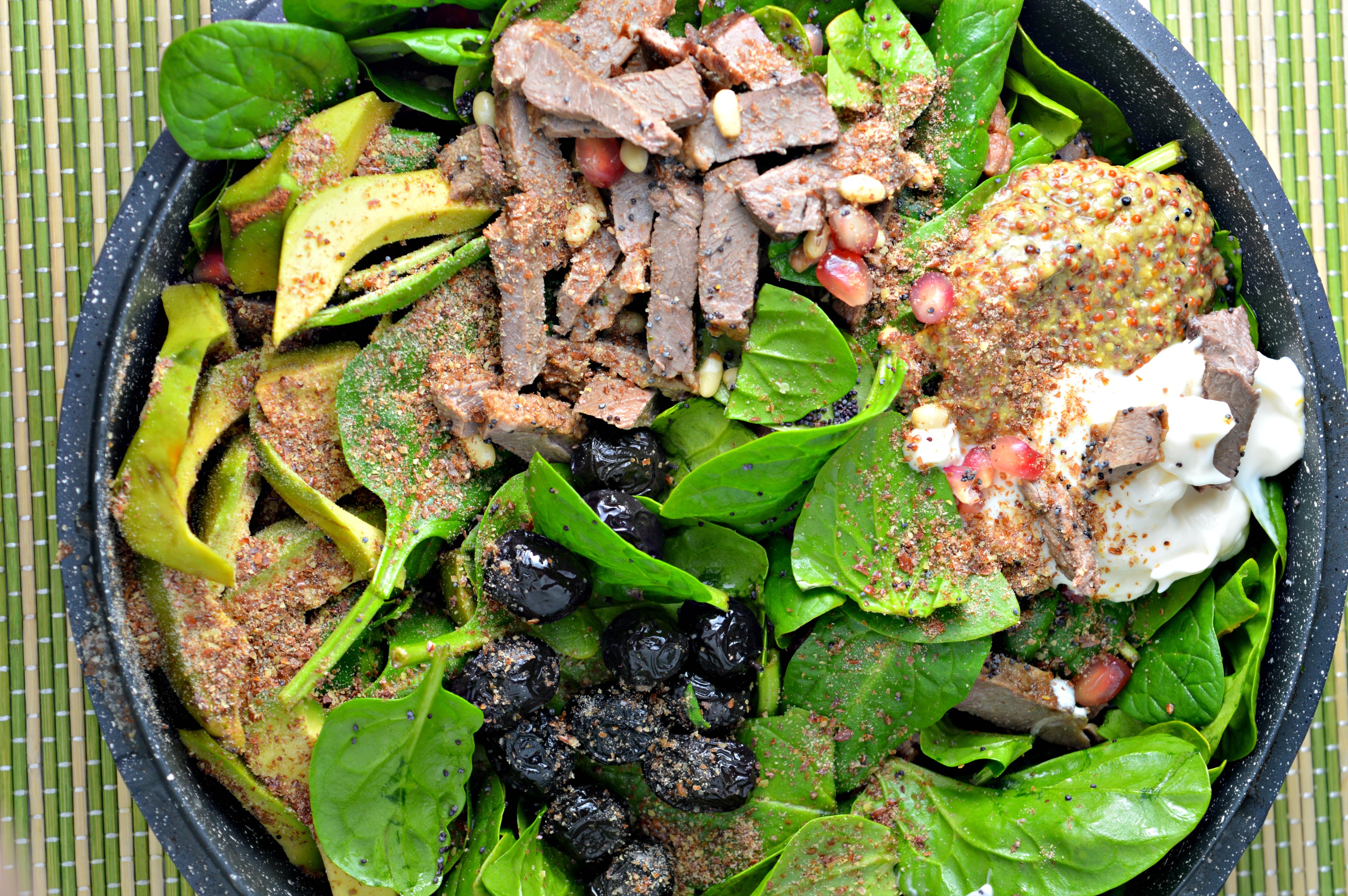 Leftover Duck & Spinach Salad