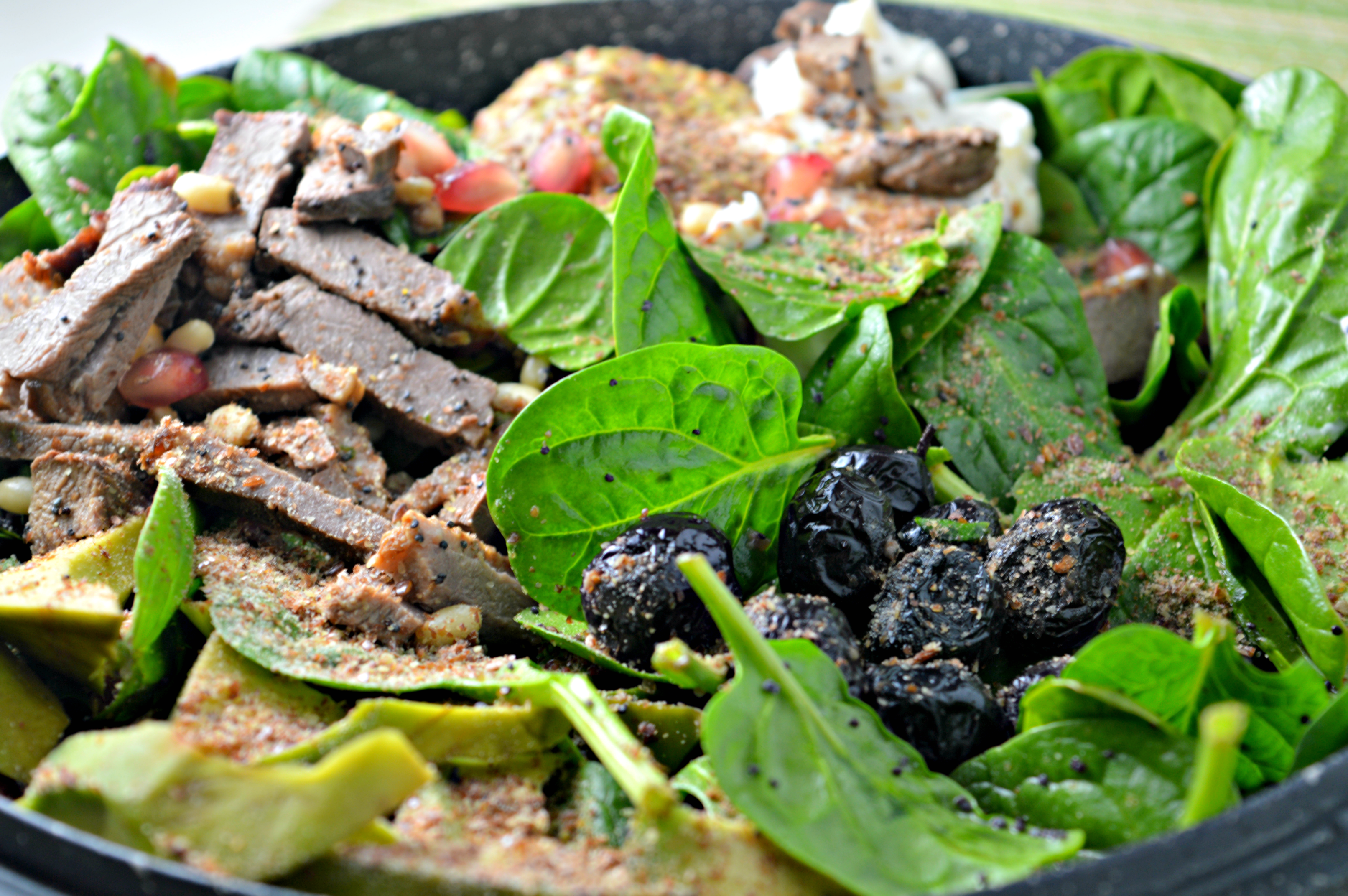 Leftover Duck & Spinach Salad
