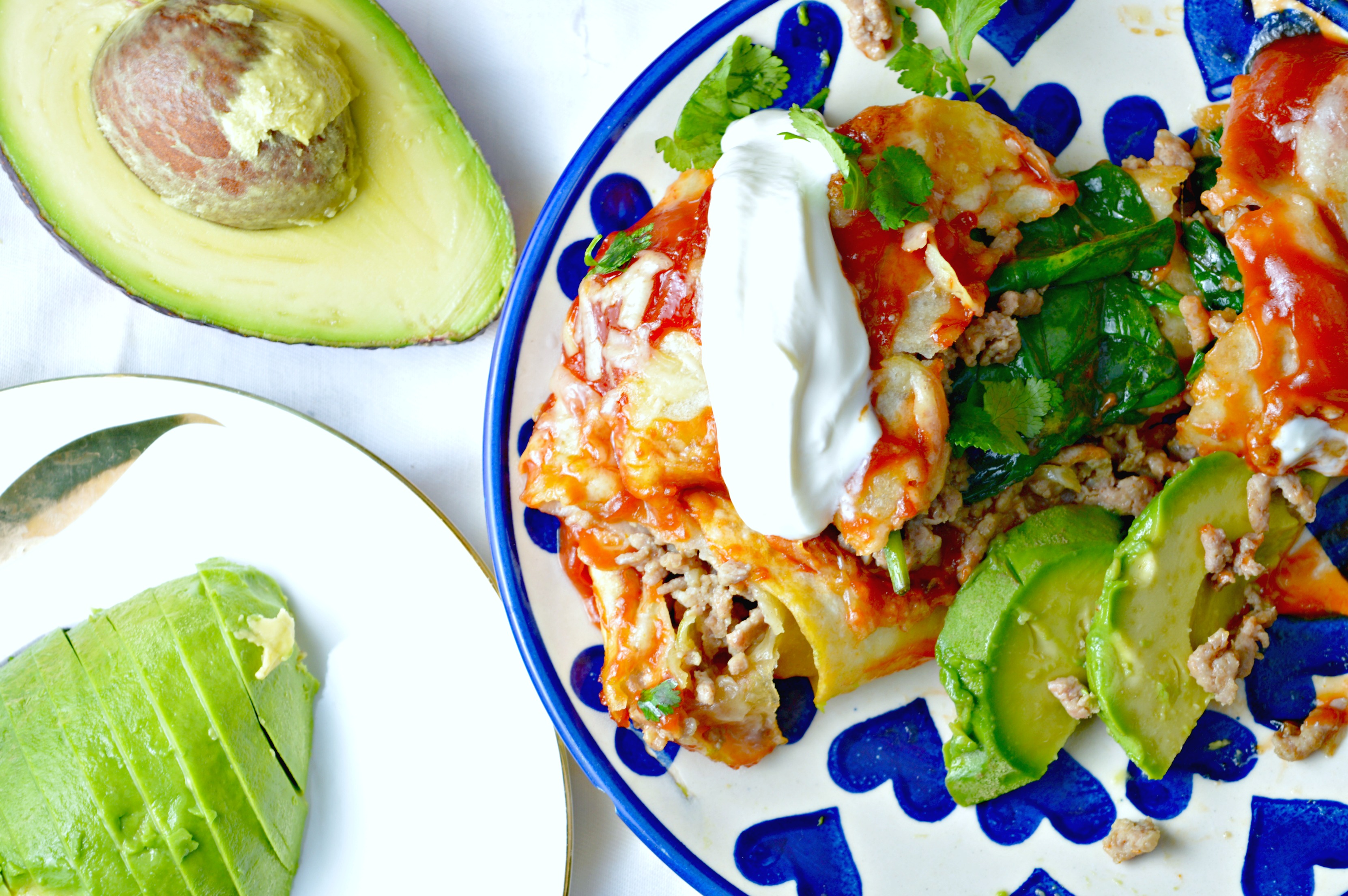 Turkey & Spinach Enchiladas