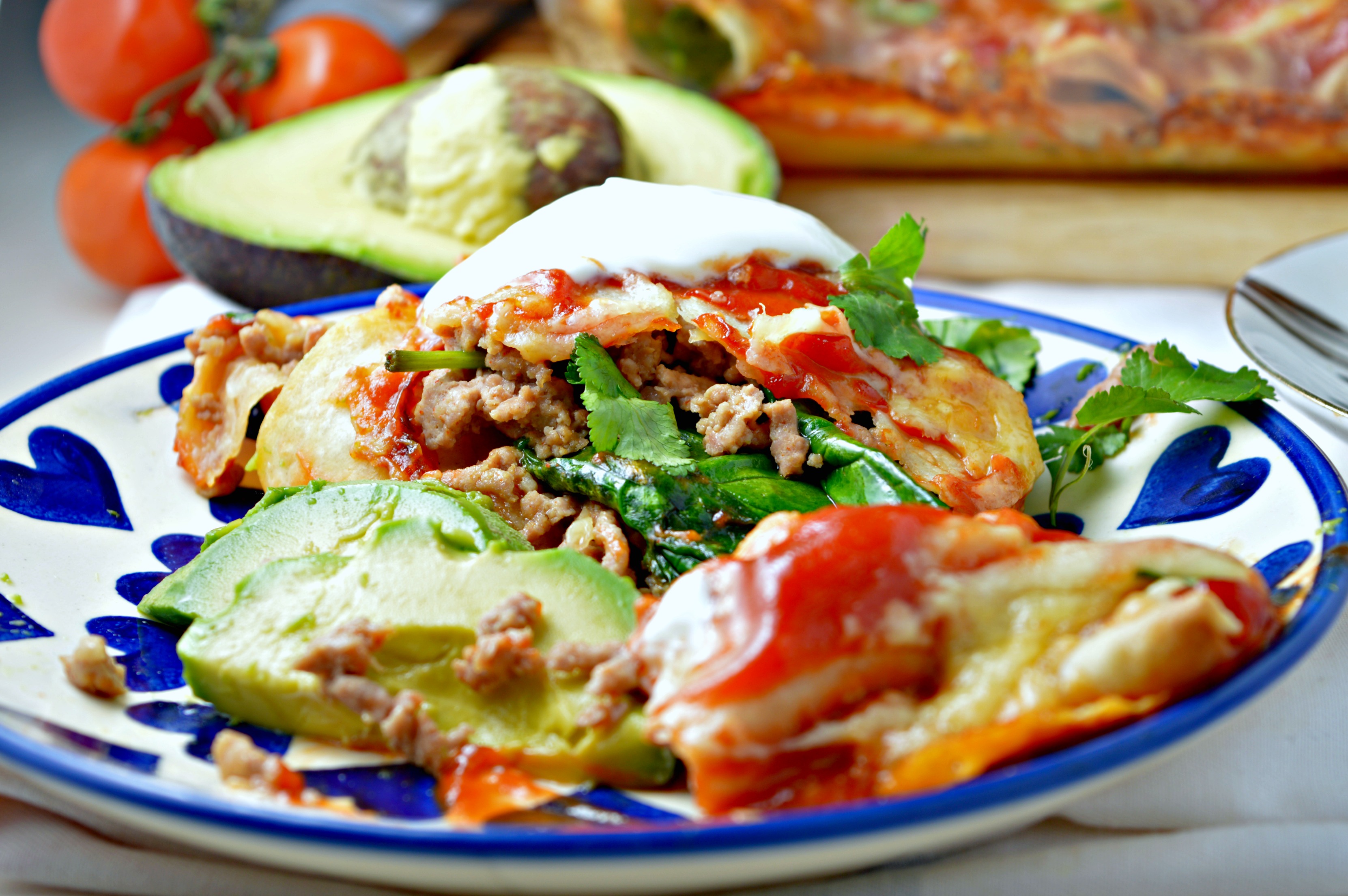 Turkey & Spinach Enchiladas