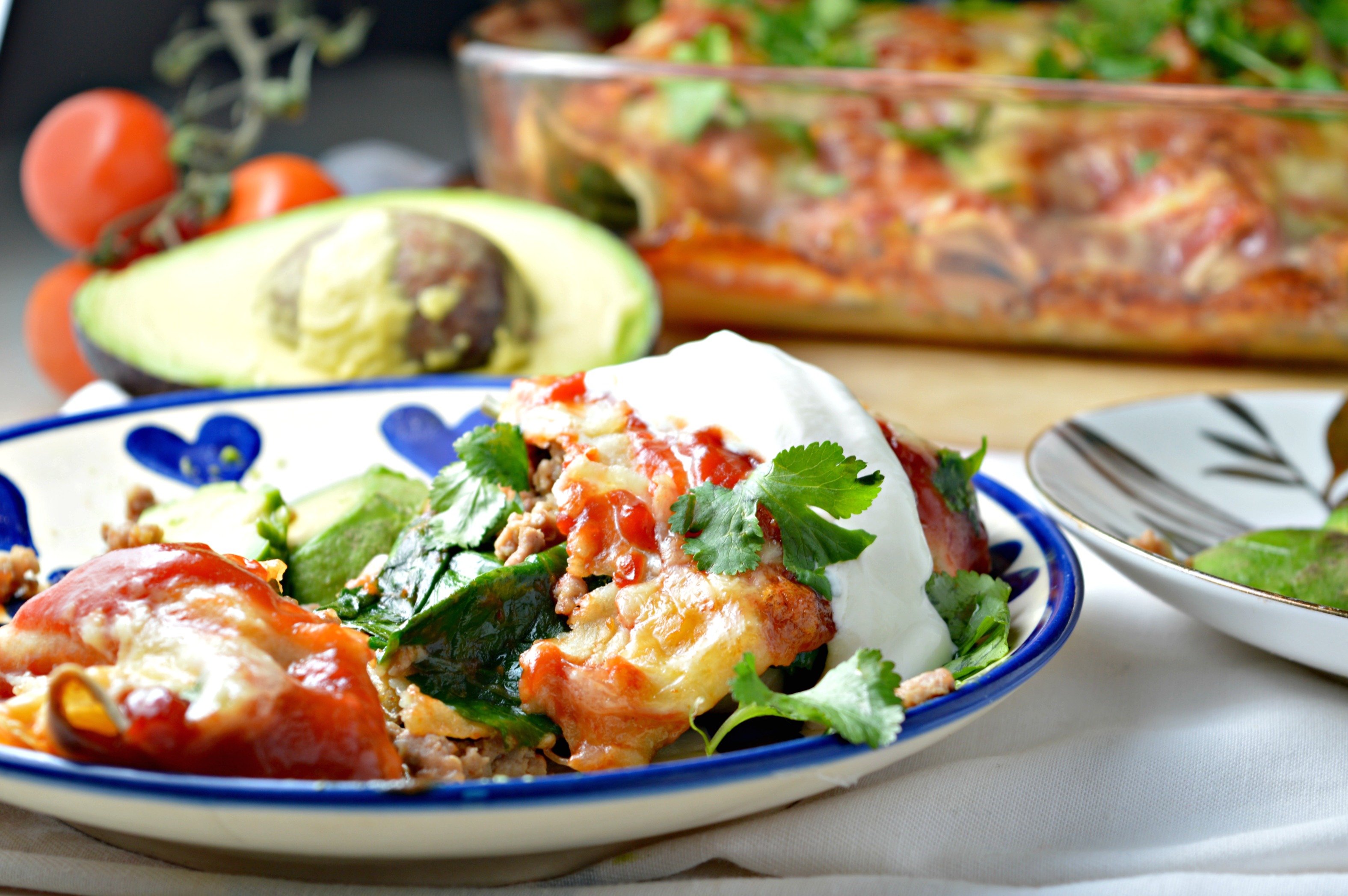 Turkey & Spinach Enchiladas