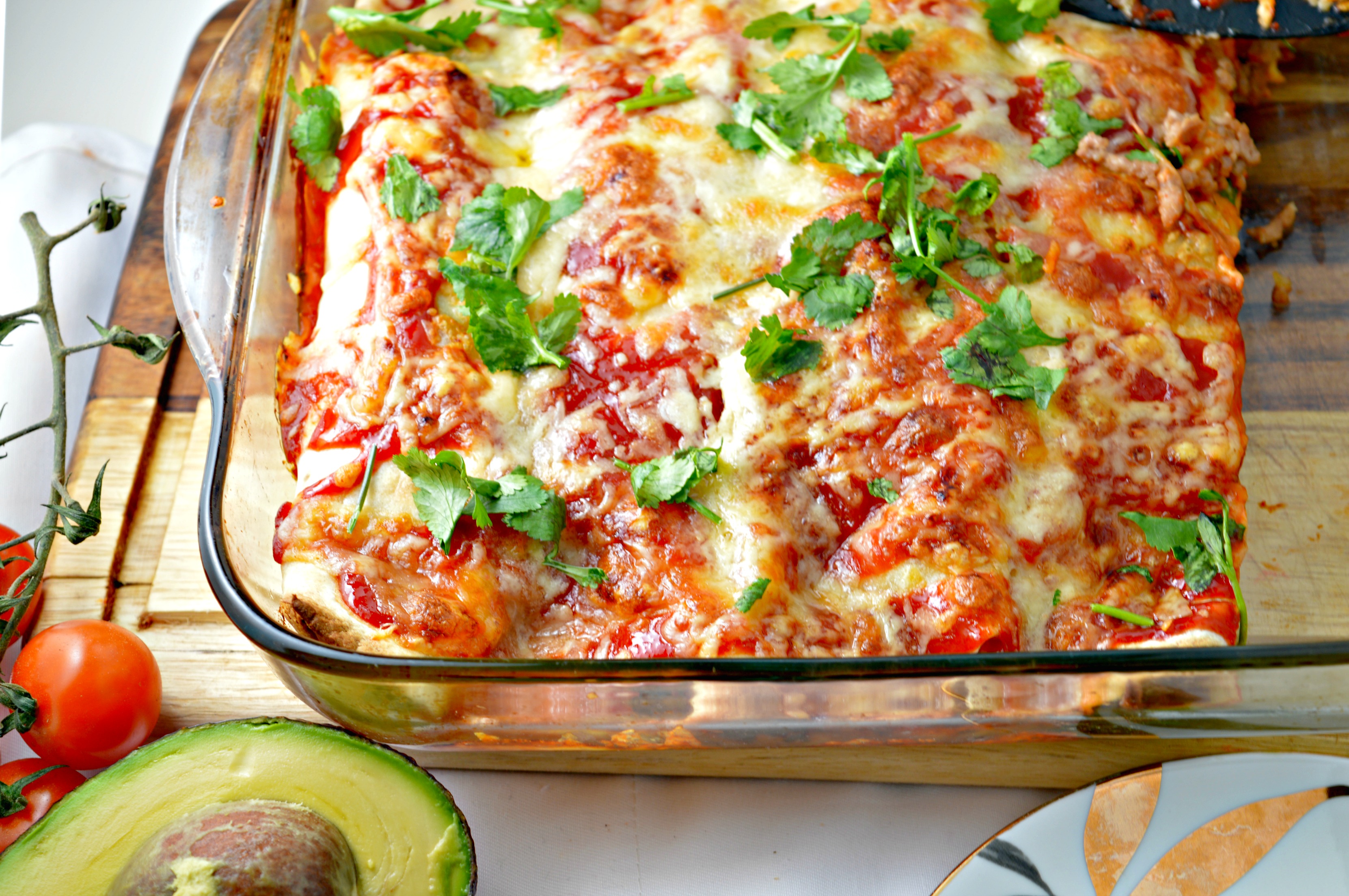 Turkey & Spinach Enchiladas