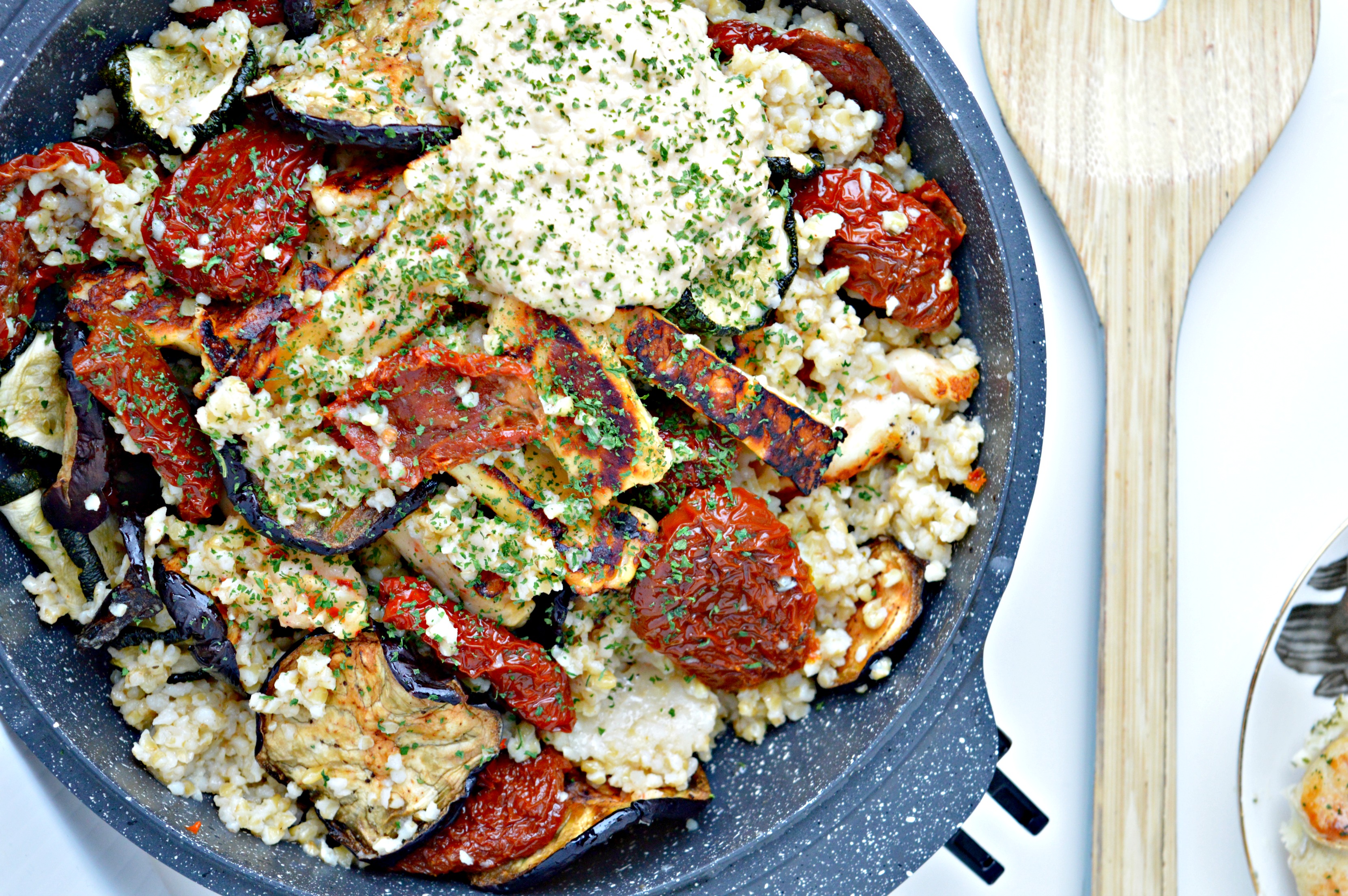 MM: Grilled Vegetables & Halloumi Bulgur Salad