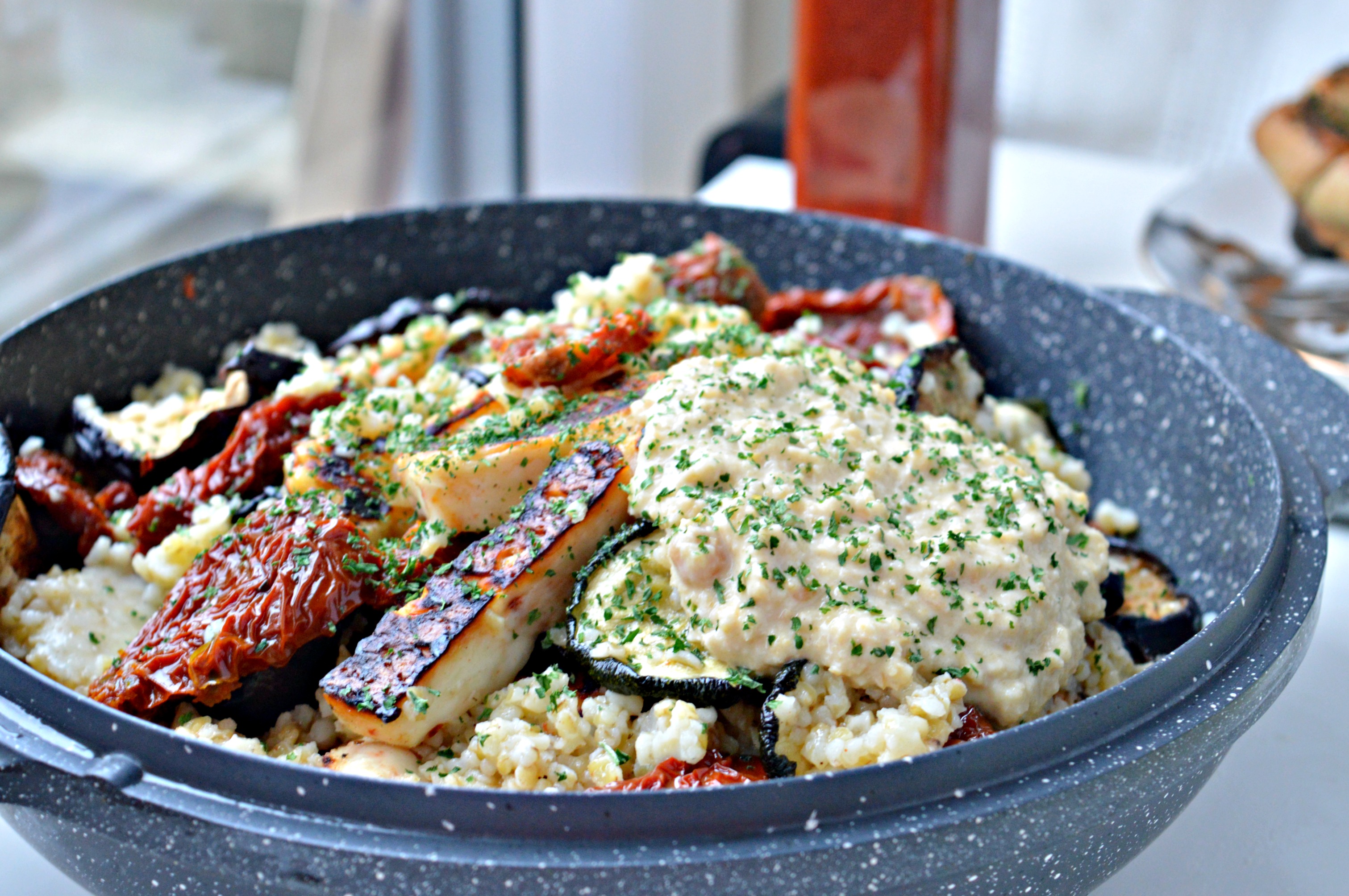 MM: Grilled Vegetables & Halloumi Bulgur Salad