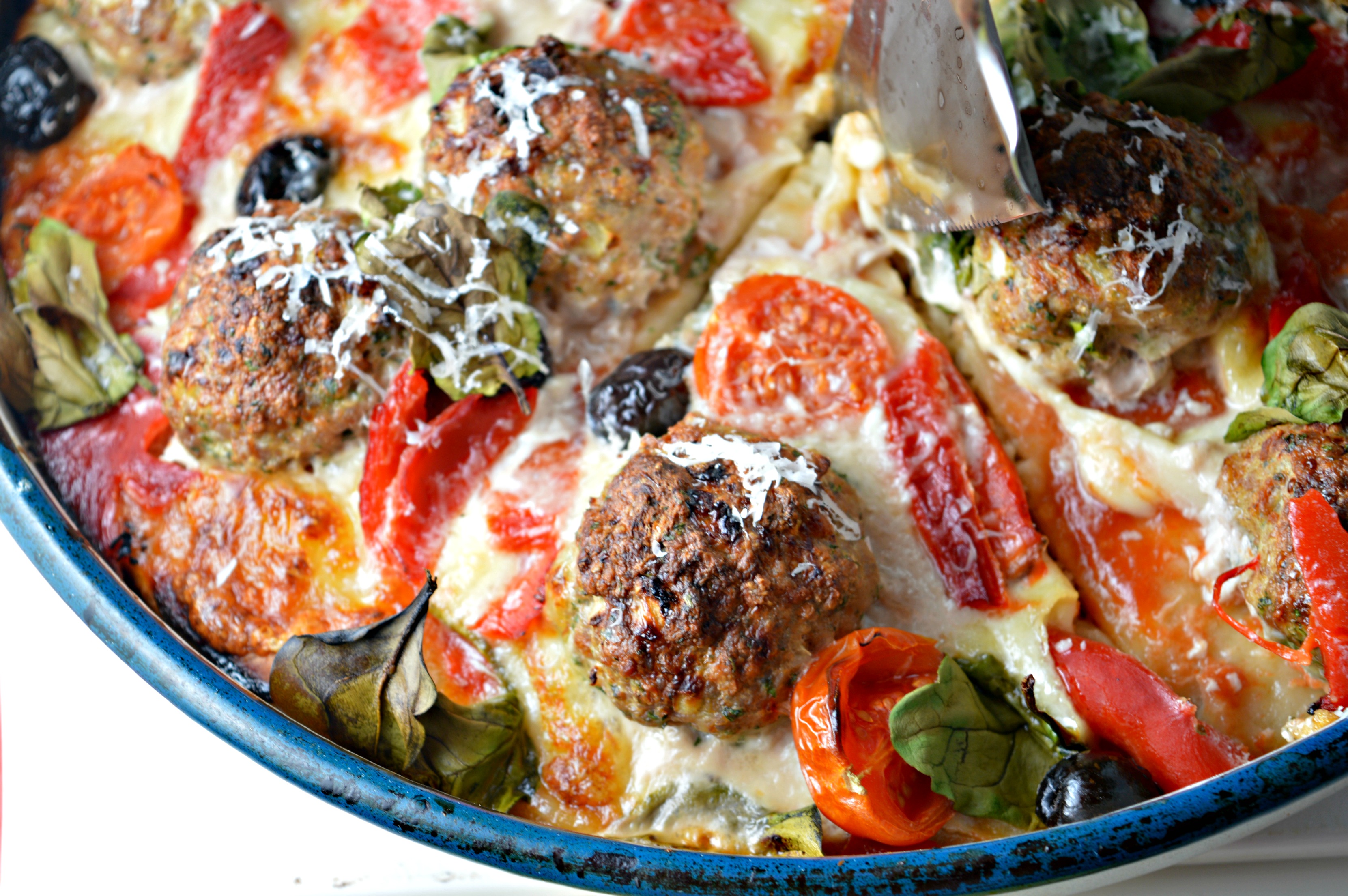 Turkey Meatball Pizza