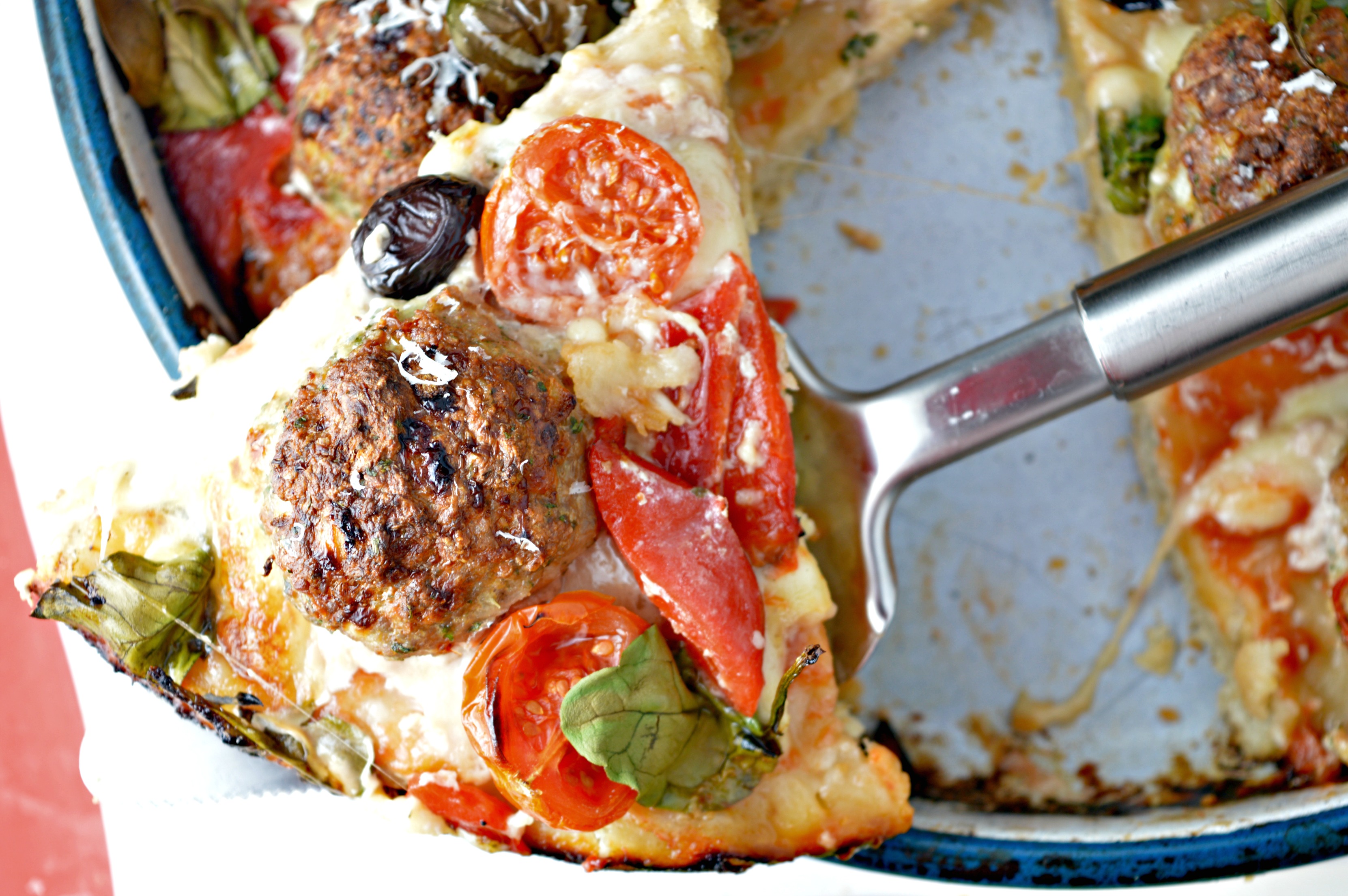 Turkey Meatball Pizza