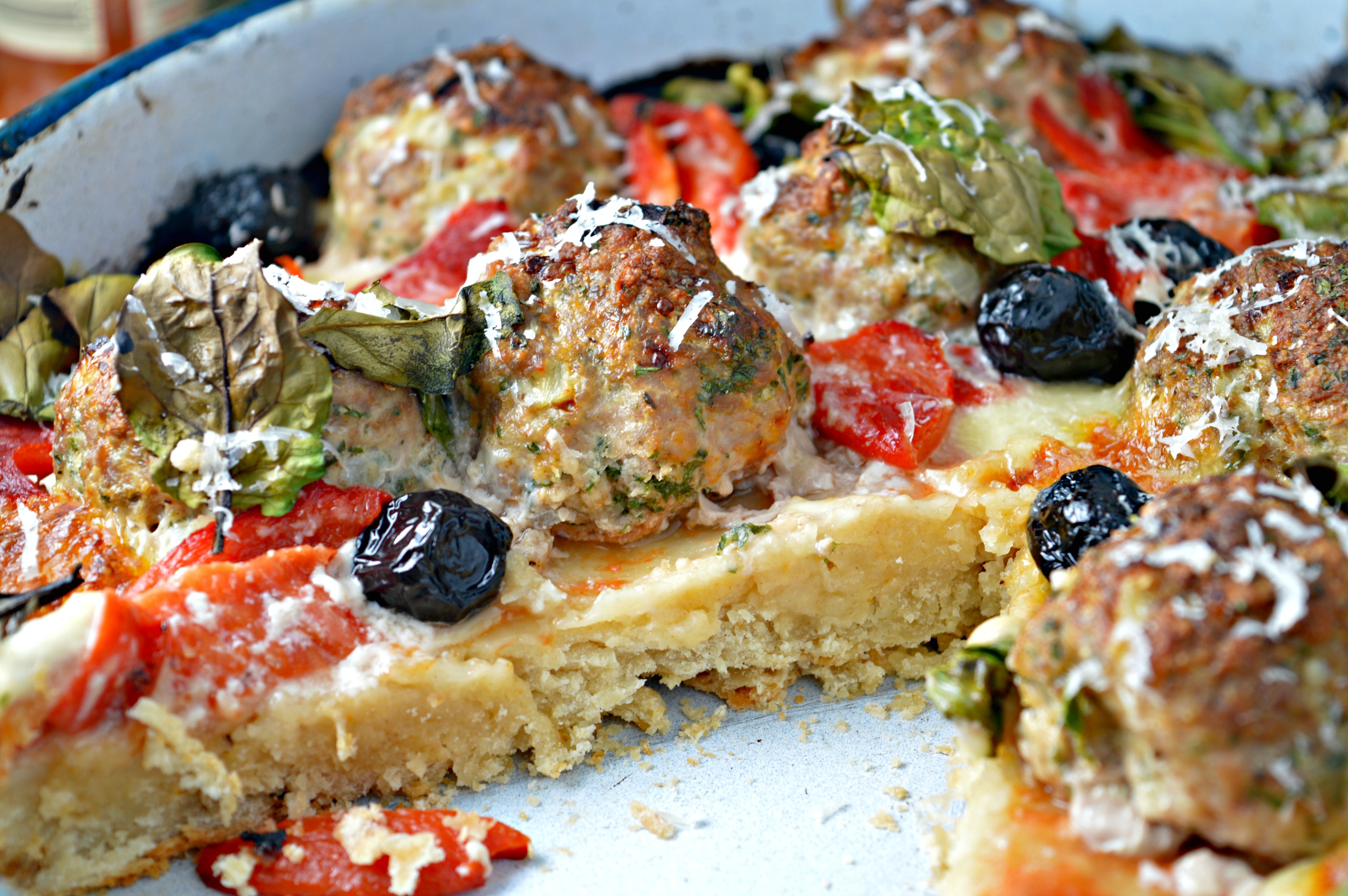 Turkey Meatball Pizza