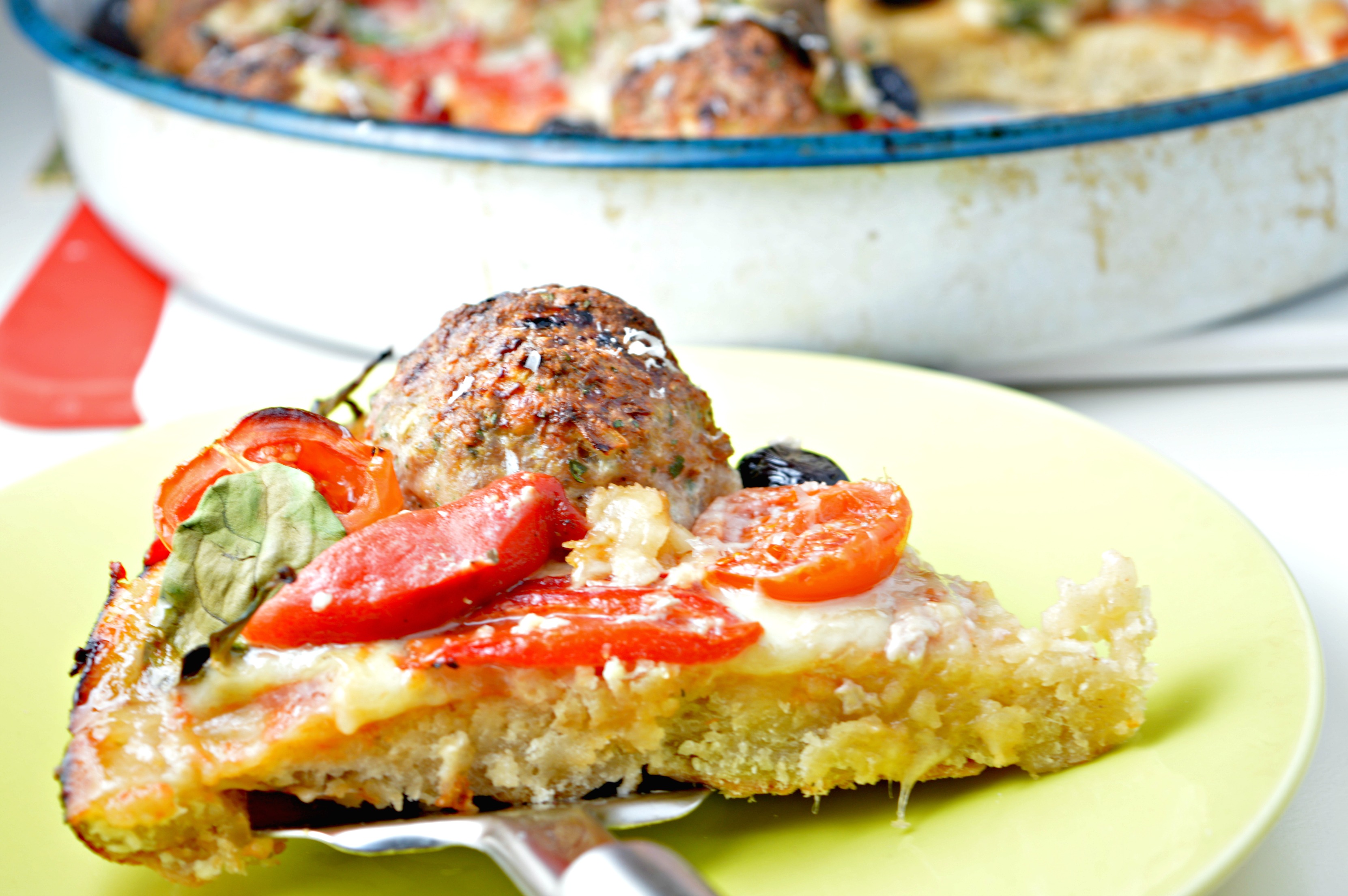 Turkey Meatball Pizza