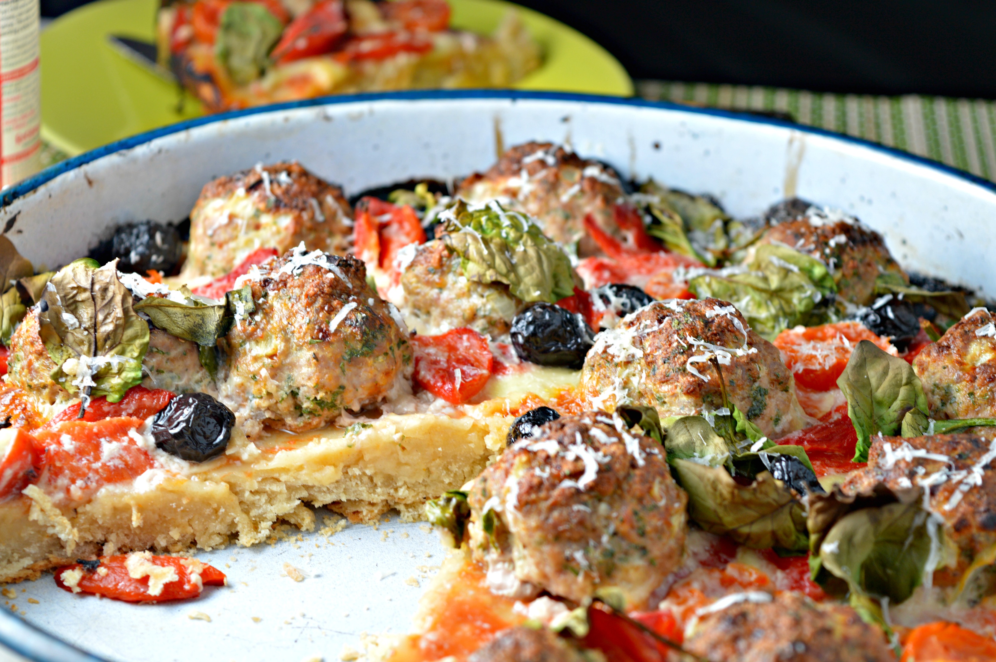 Turkey Meatball Pizza