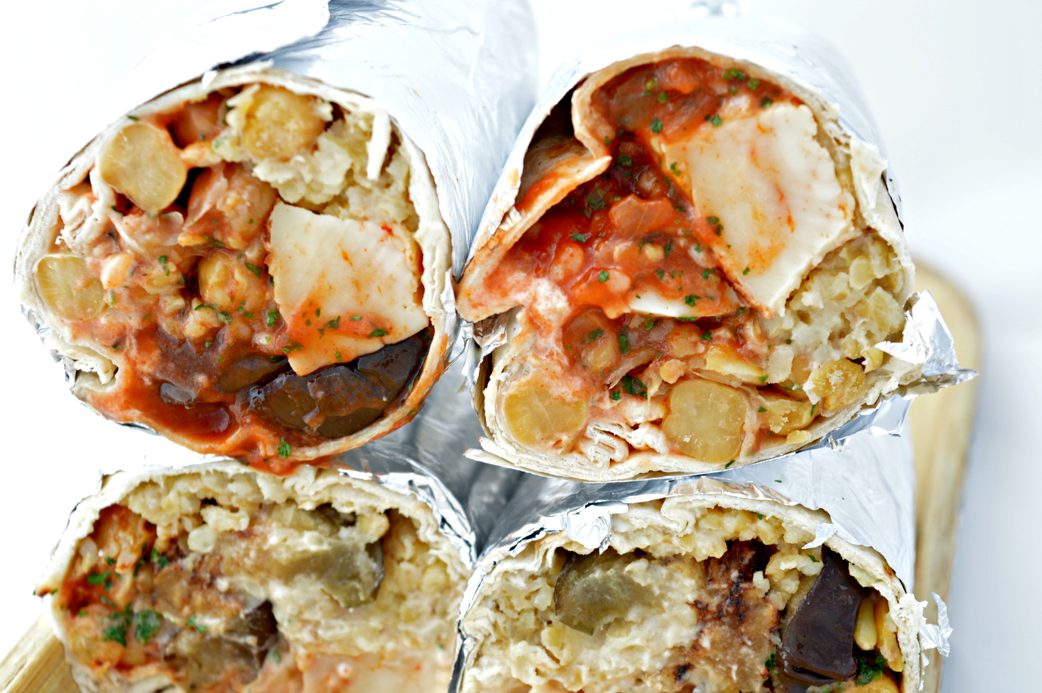 Grilled Vegetables & Bulgur Salad Wrap