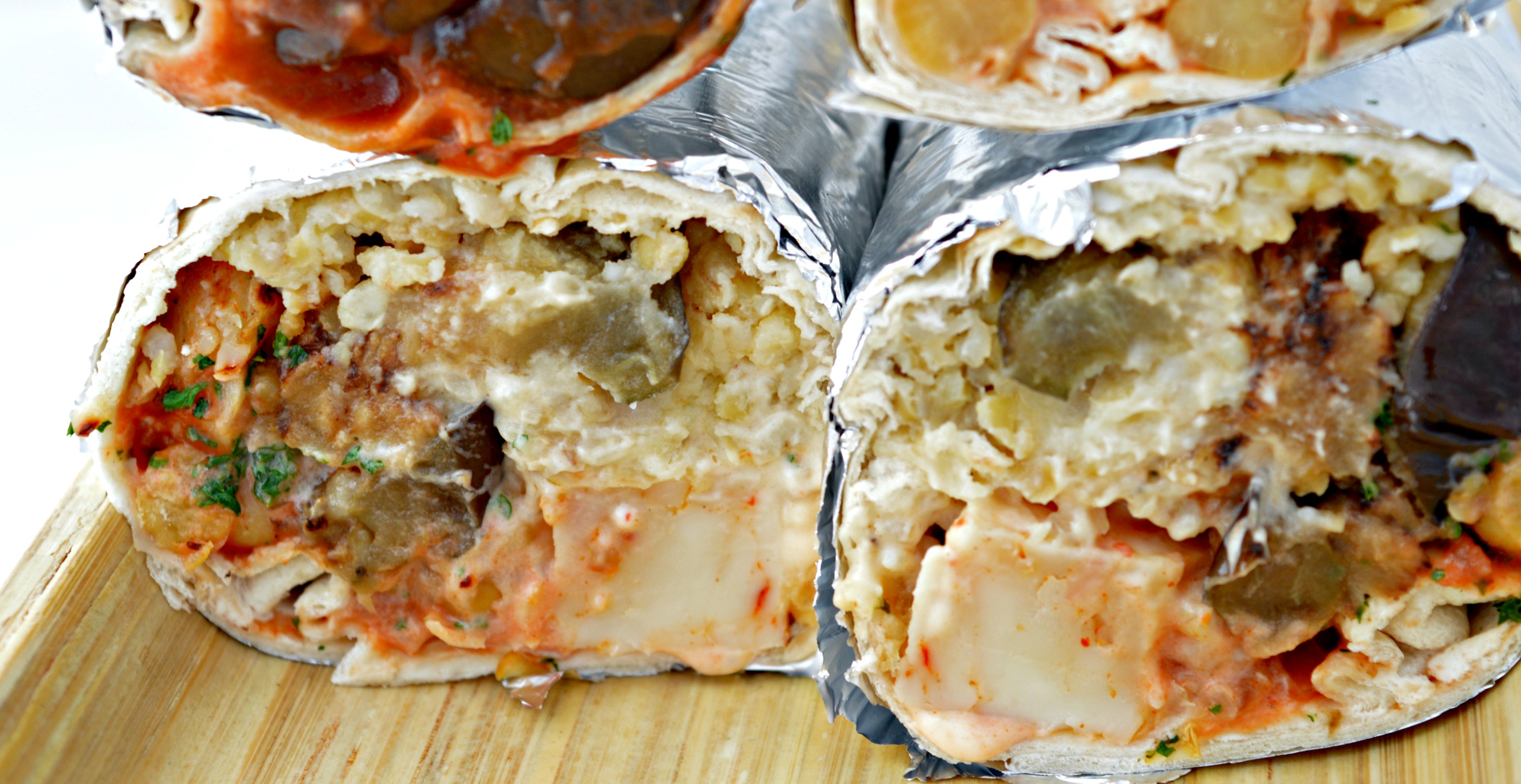 Grilled Vegetables & Bulgur Salad Wraps