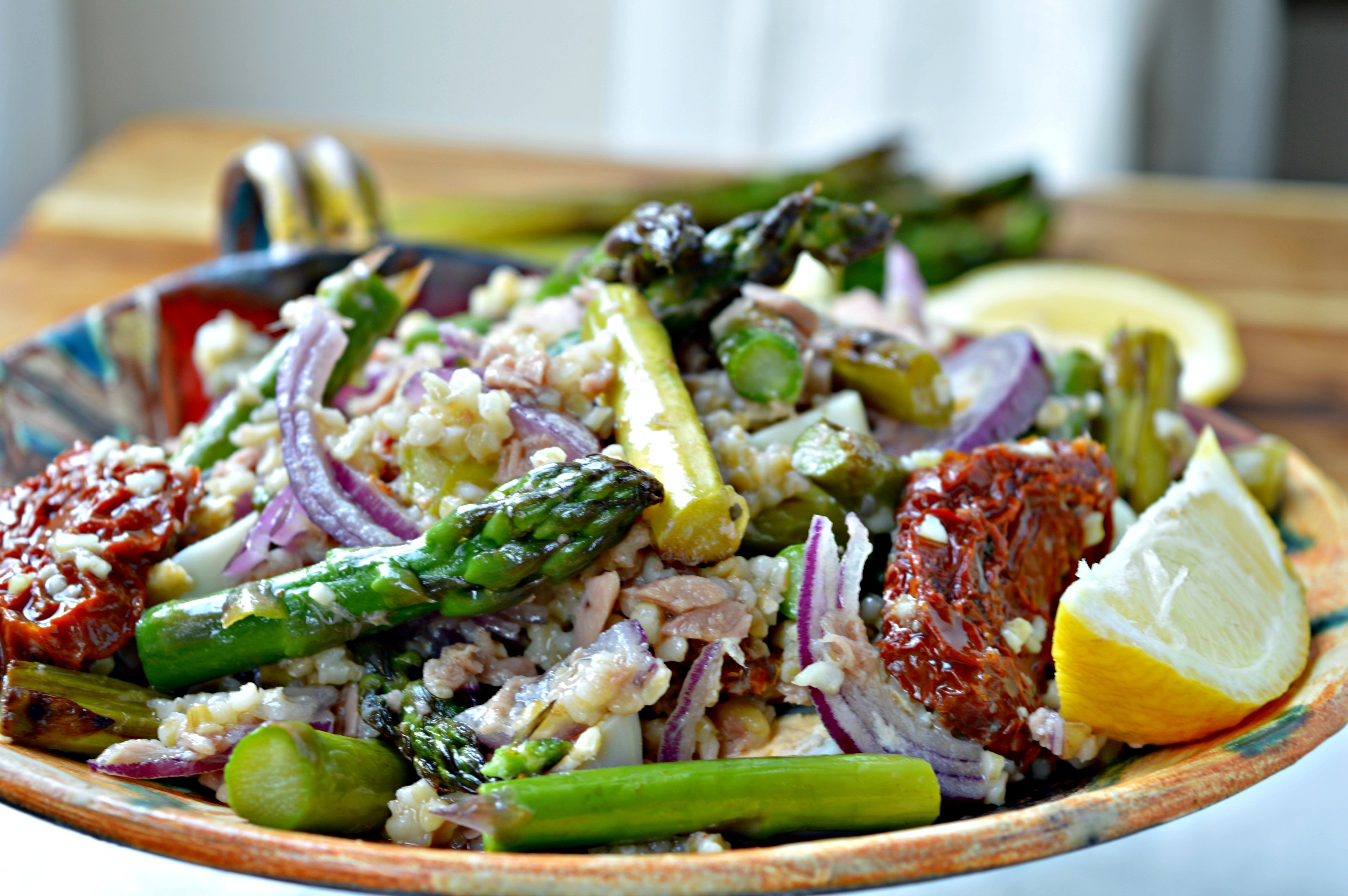 Grilled Asparagus Bulgur Salad