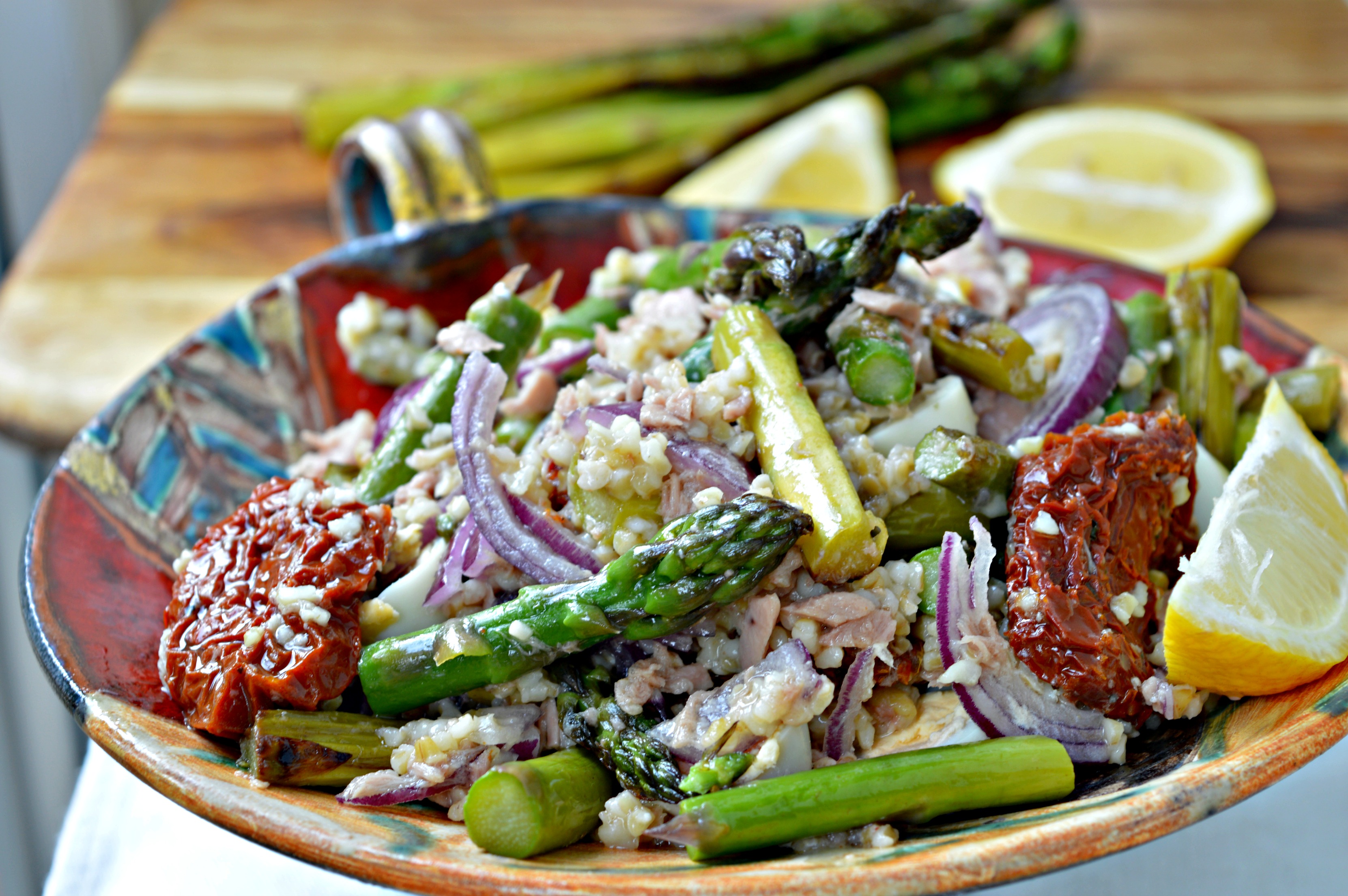 Grilled Asparagus Bulgur Salad