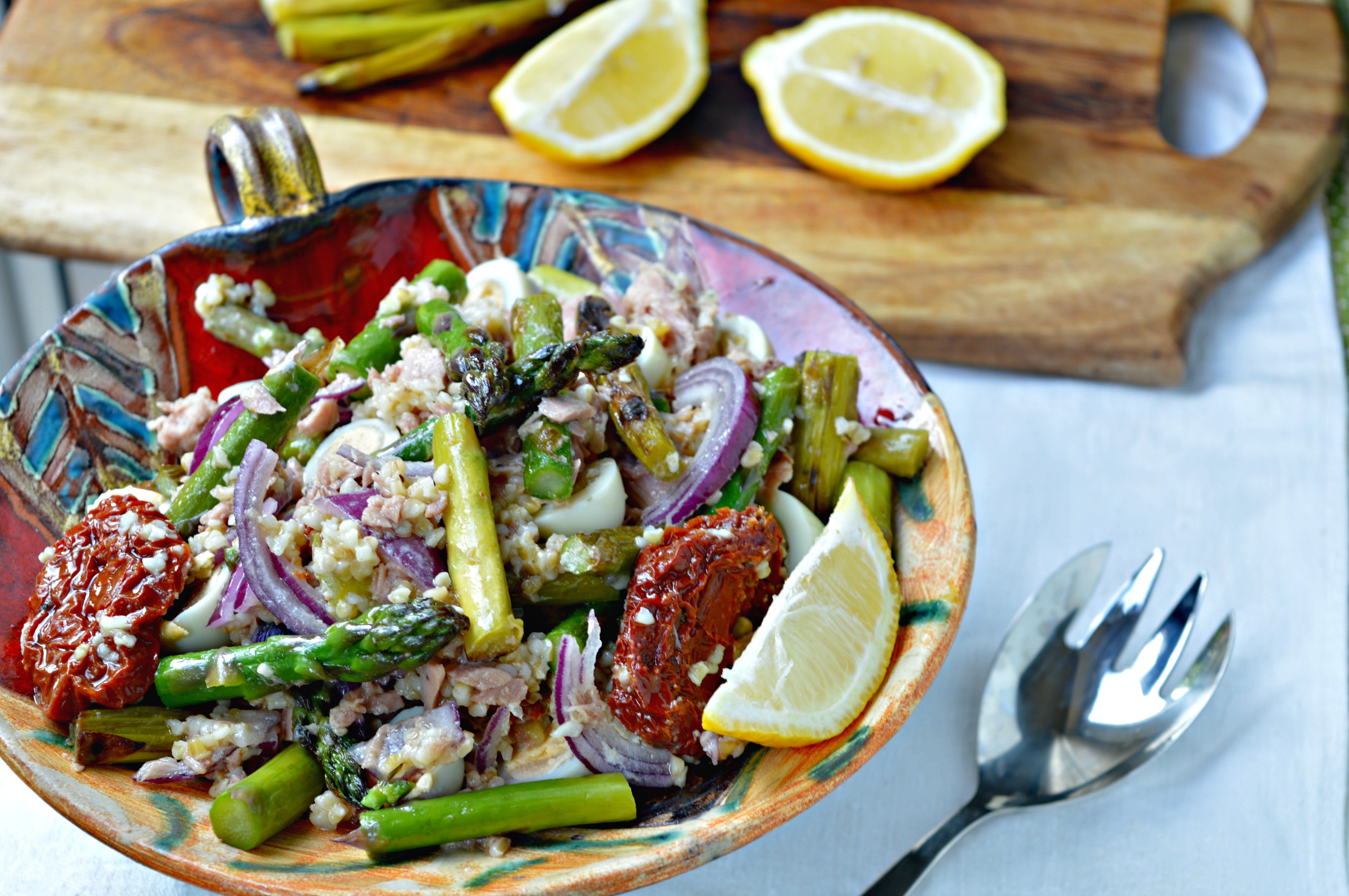 Grilled Asparagus Bulgur Salad