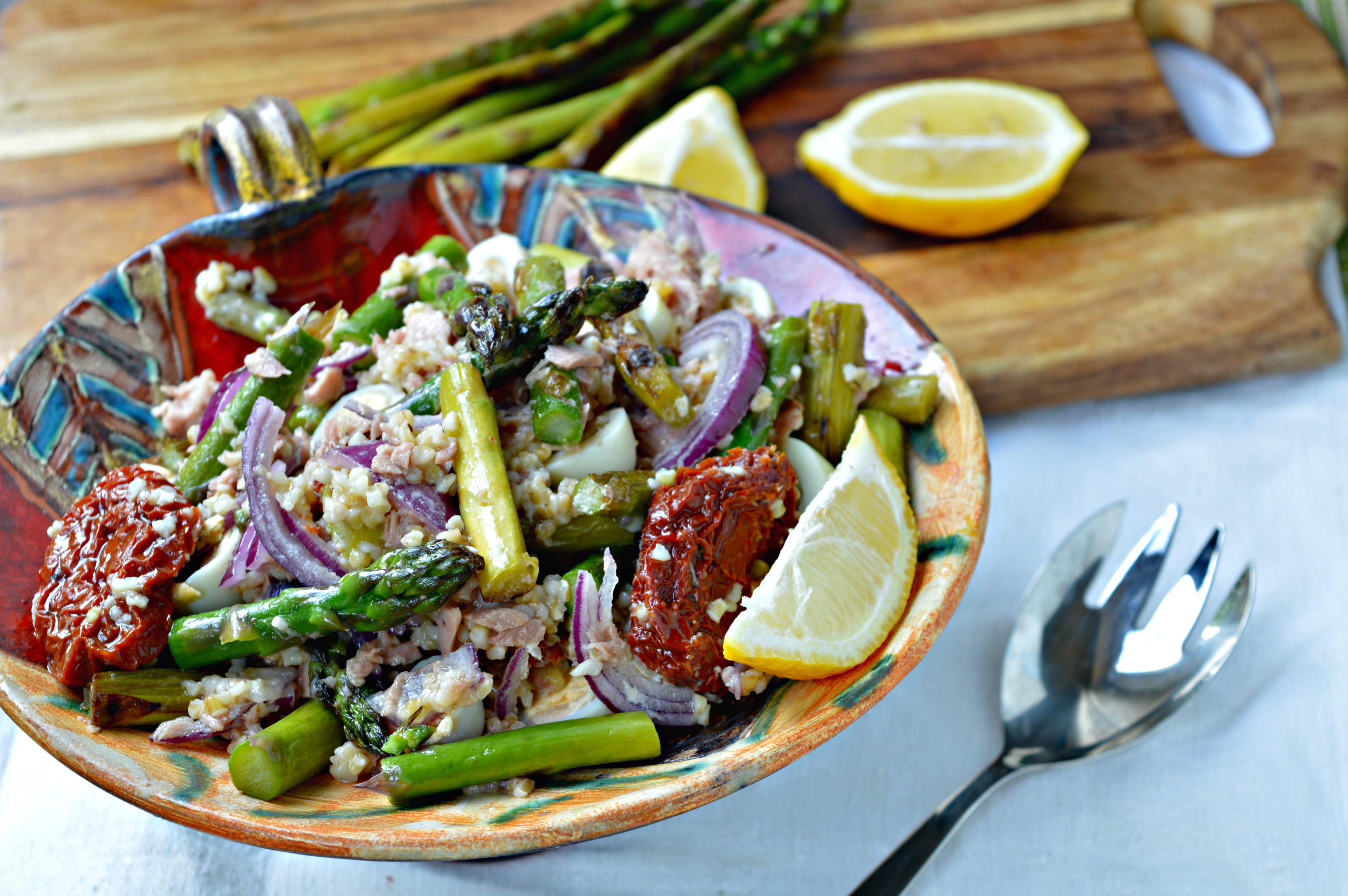 Grilled Asparagus Bulgur Salad