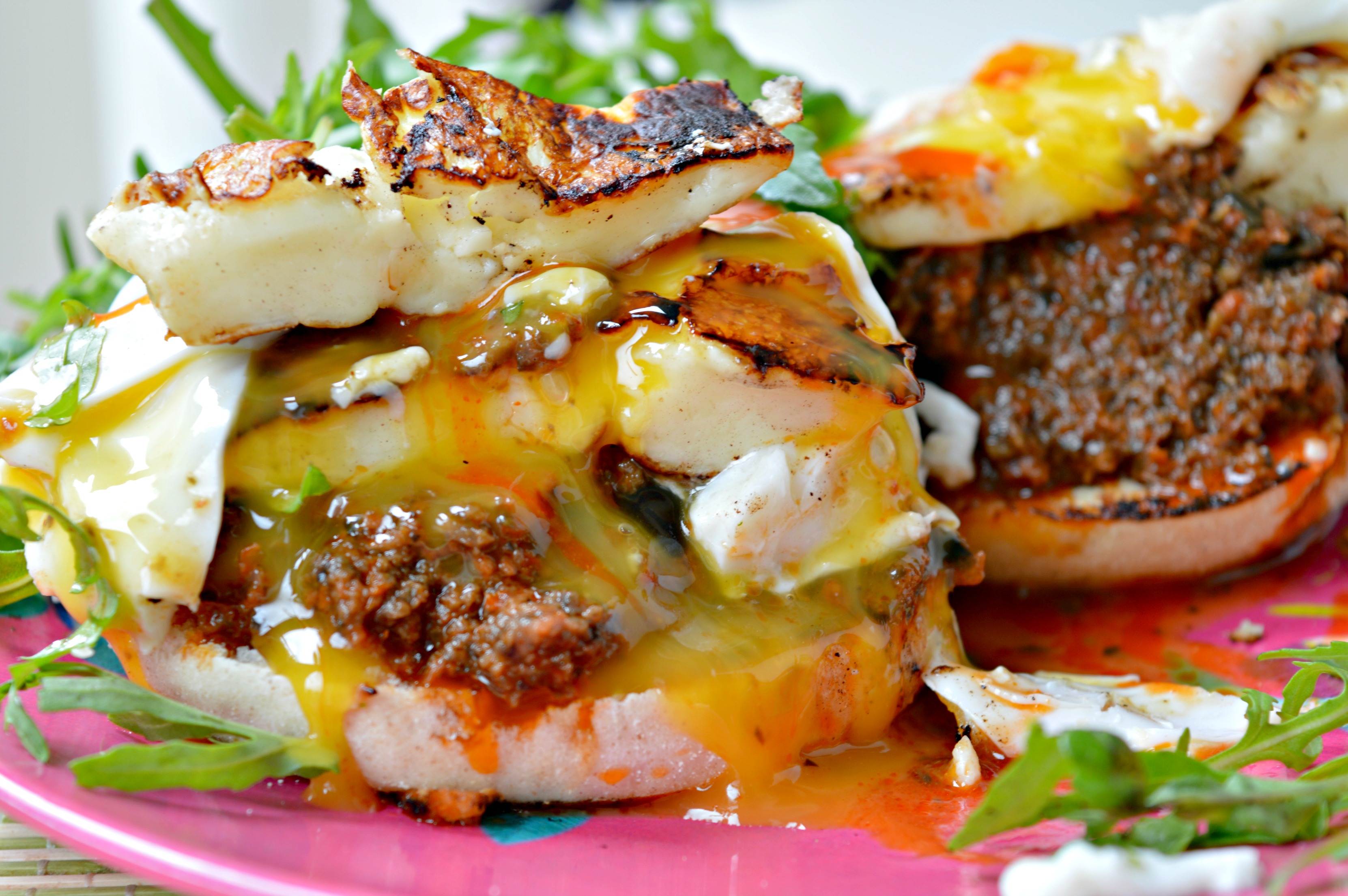 Double Halloumi Burger with Tapenade