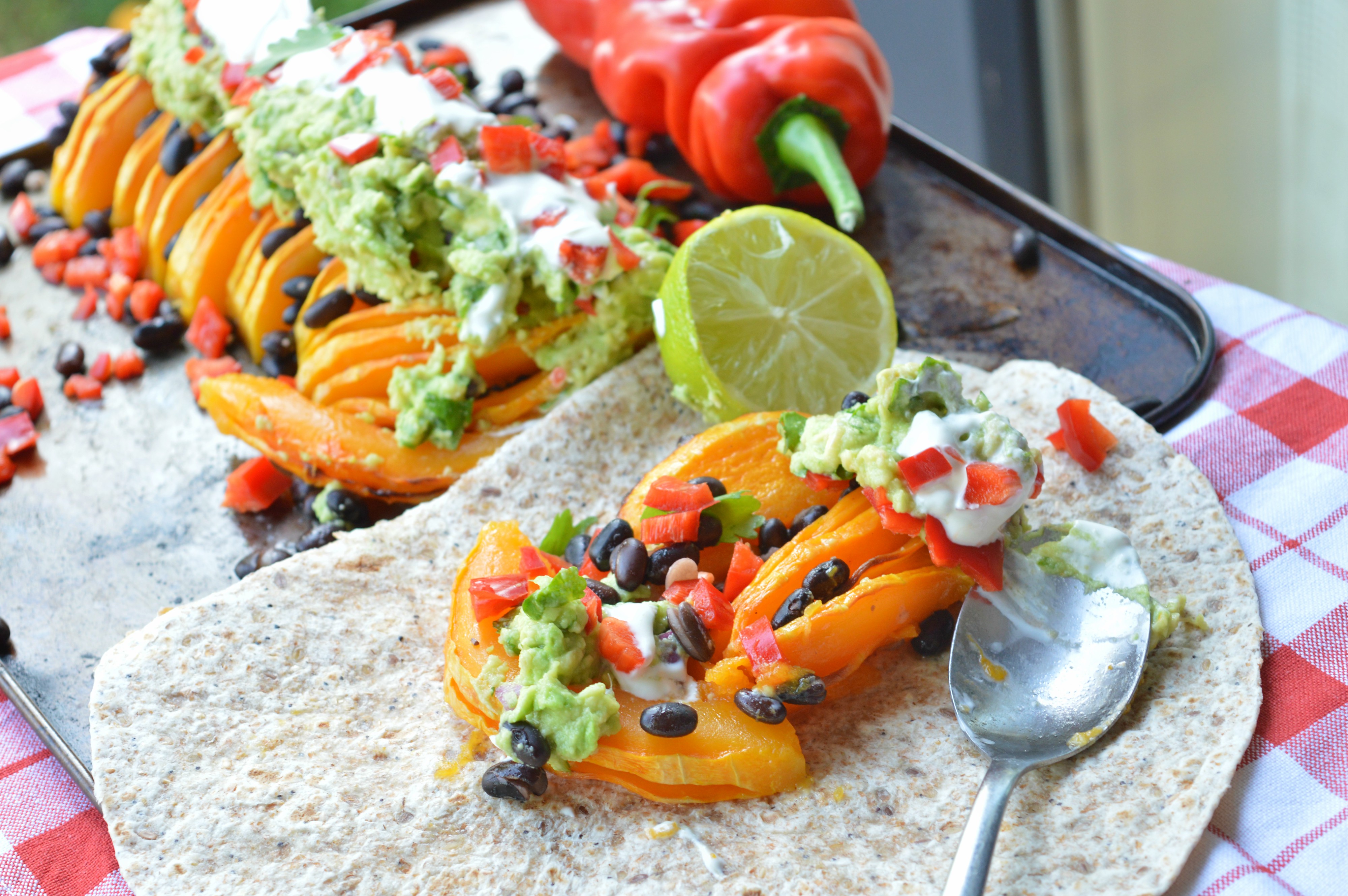 Hasselback Butternut Squash Mexican Style