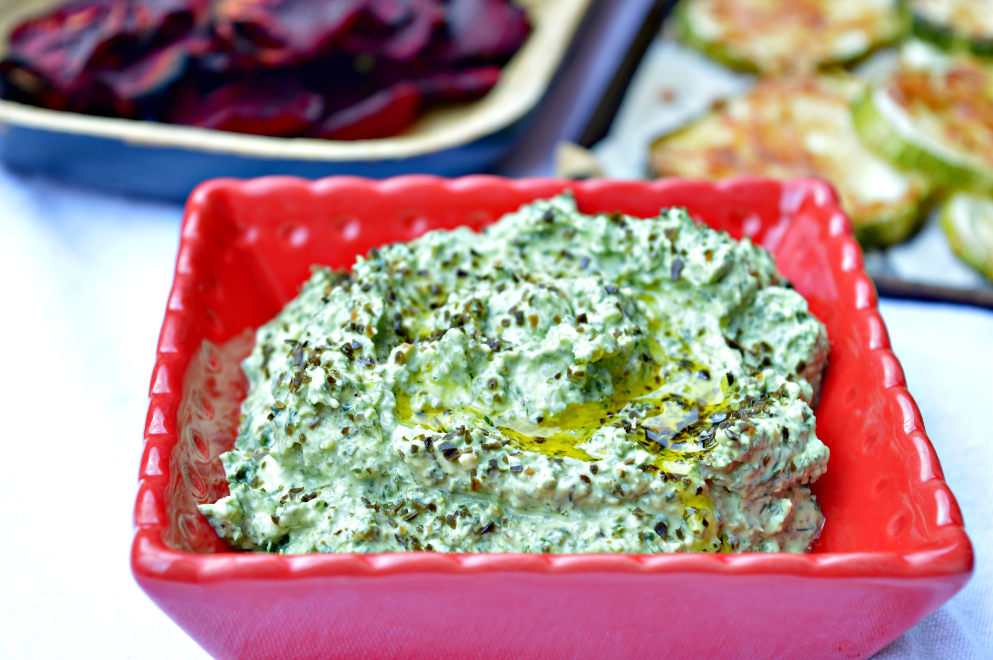 Roasted Kale & Feta Cheese Dip