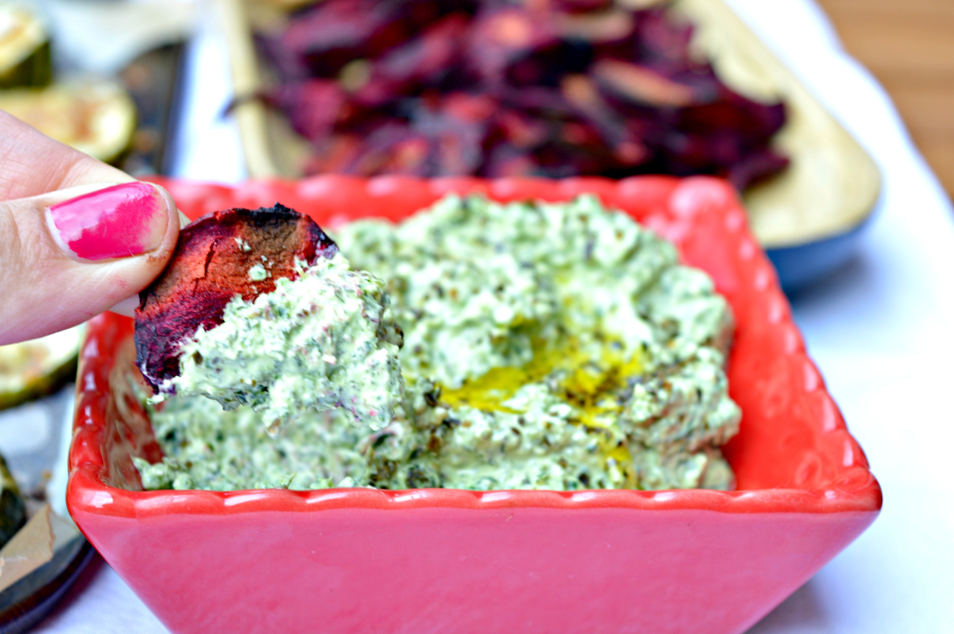 Roasted Kale & Feta Cheese Dip