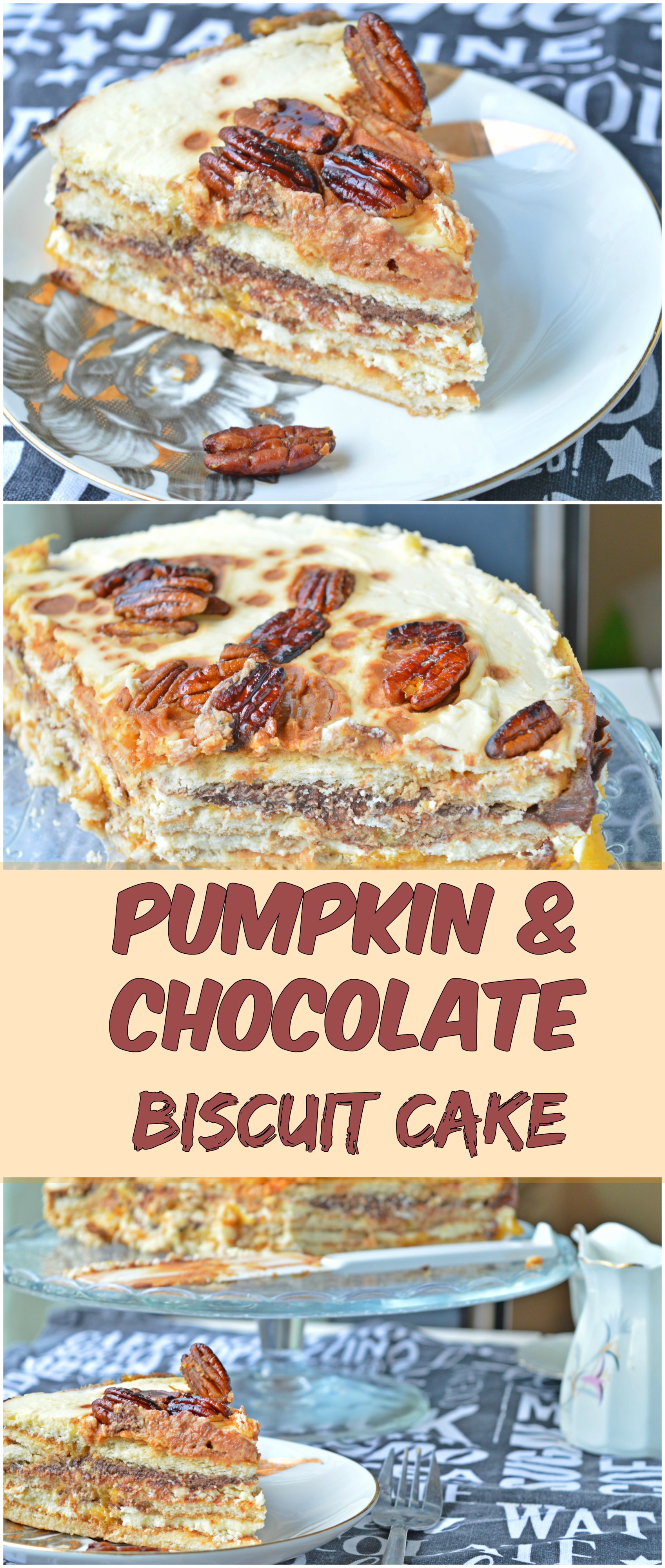 Pumpkin & Chocolate Biscuit Cake