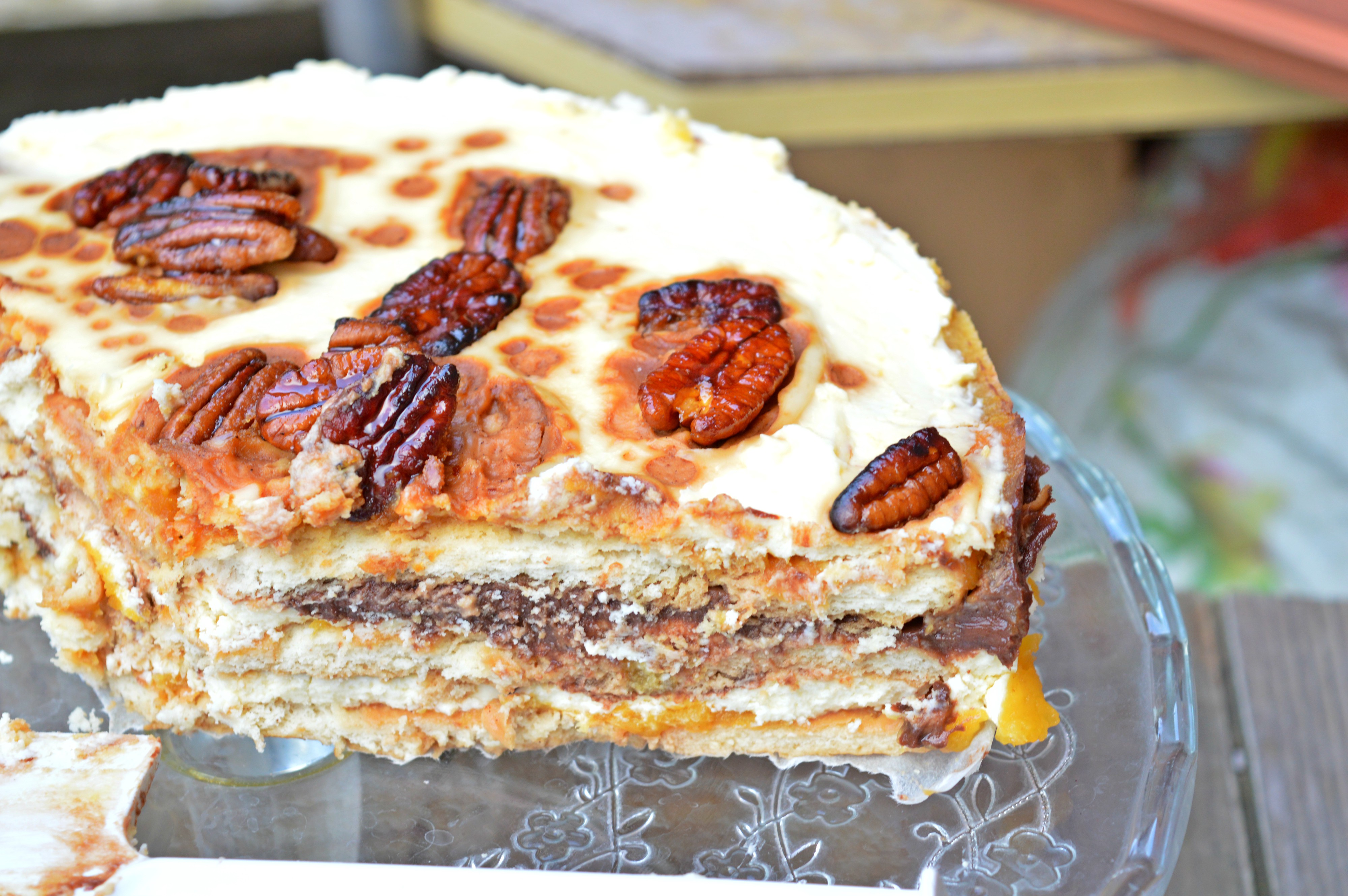 Pumpkin & Chocolate Biscuit Cake