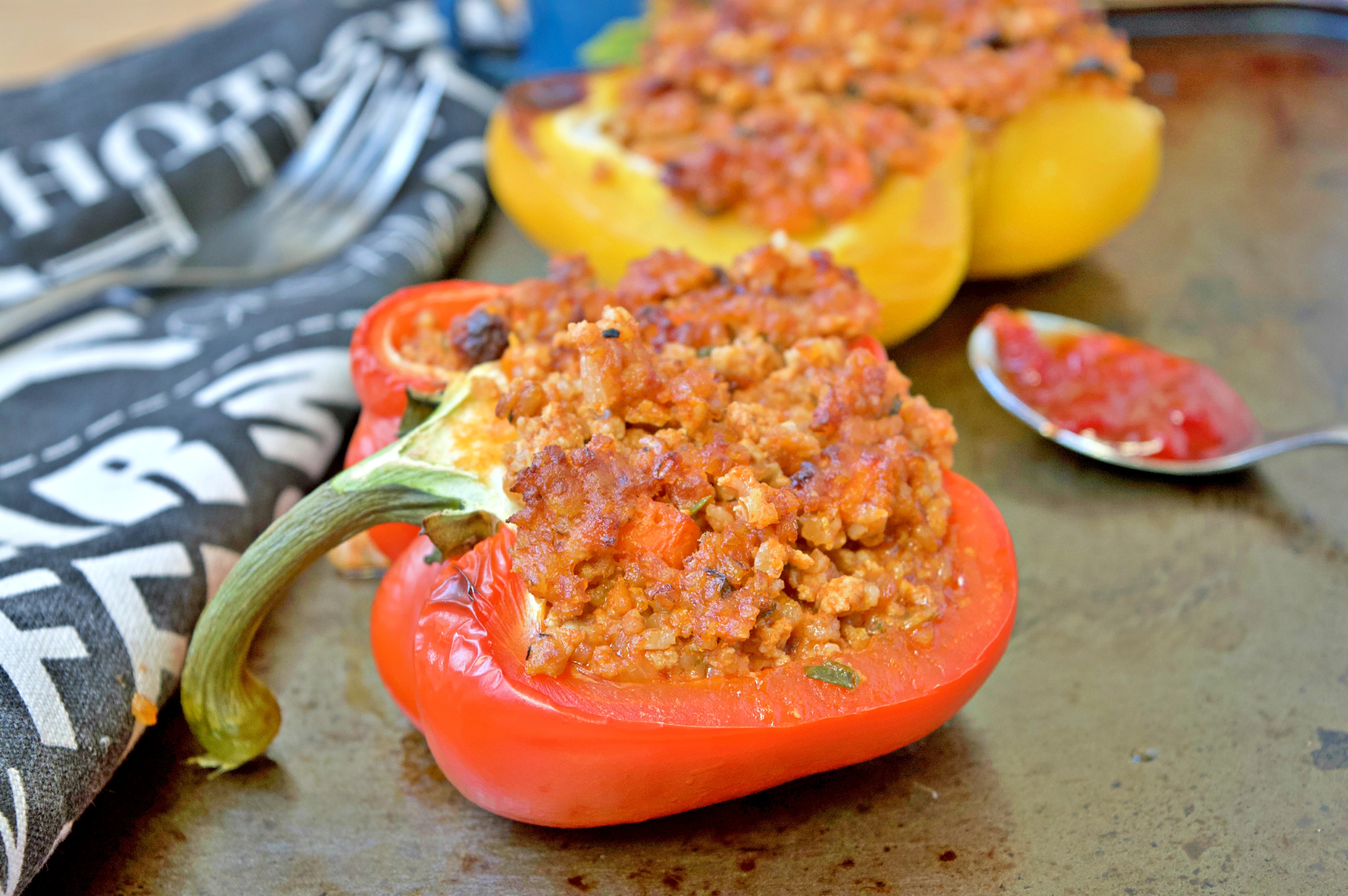 Bulgur Wheat Stuffed Peppers