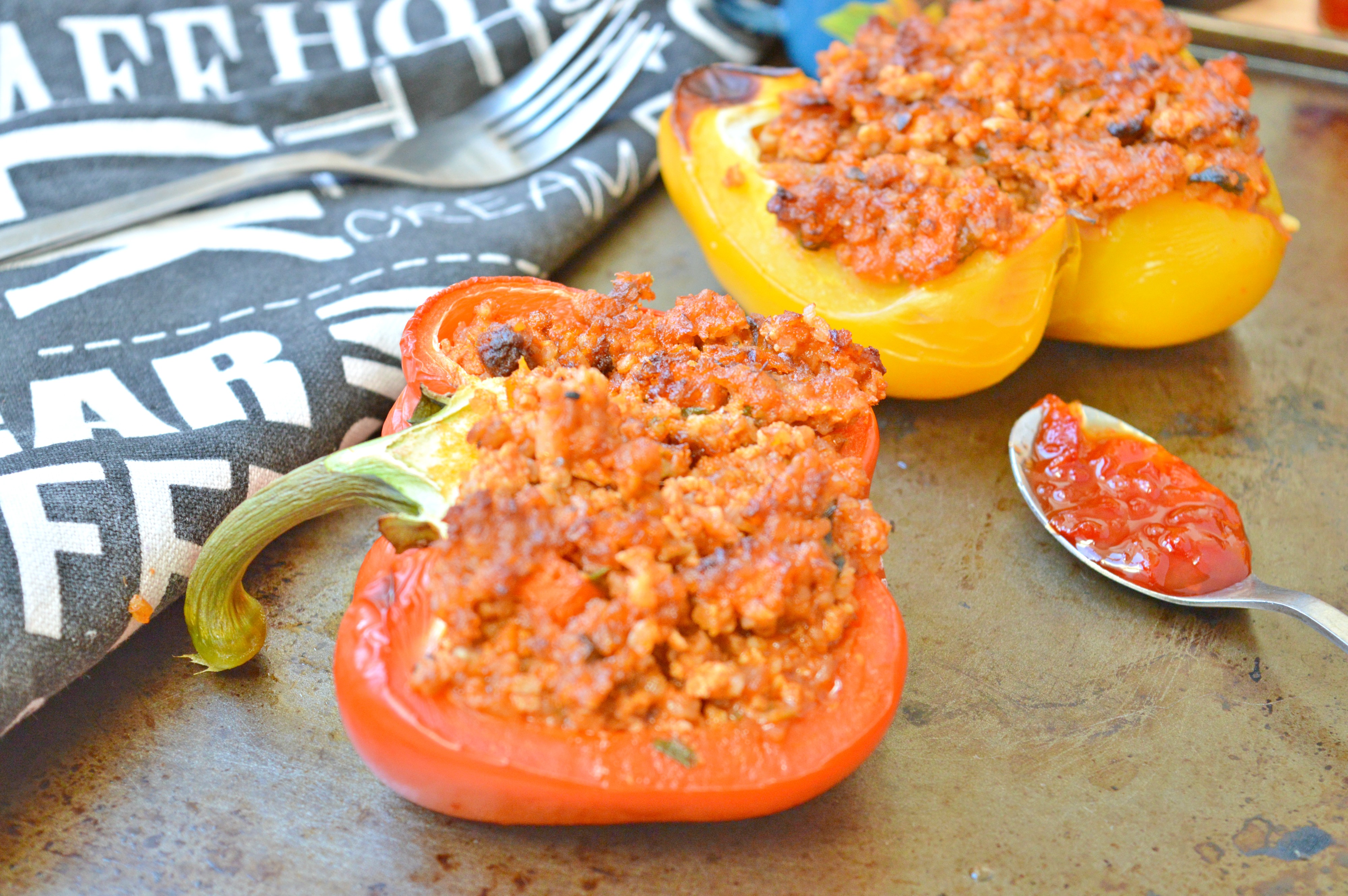 Bulgur Wheat Stuffed Peppers