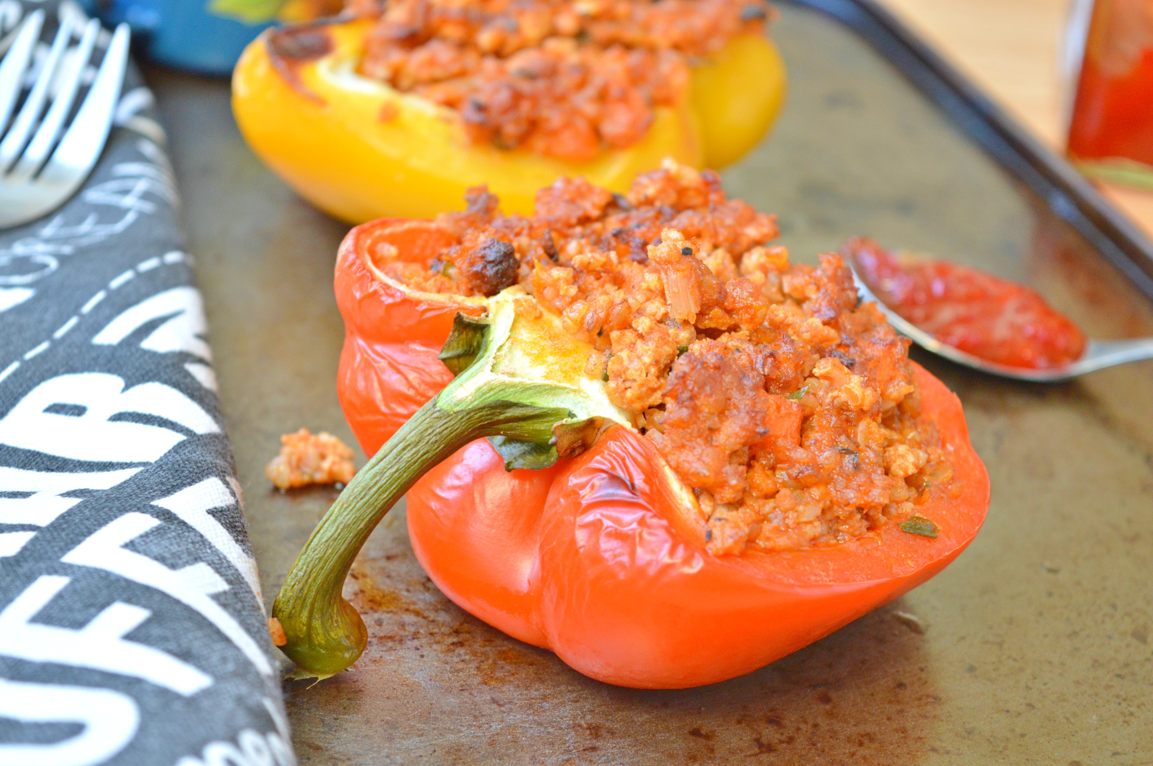 Bulgur Wheat Stuffed Peppers