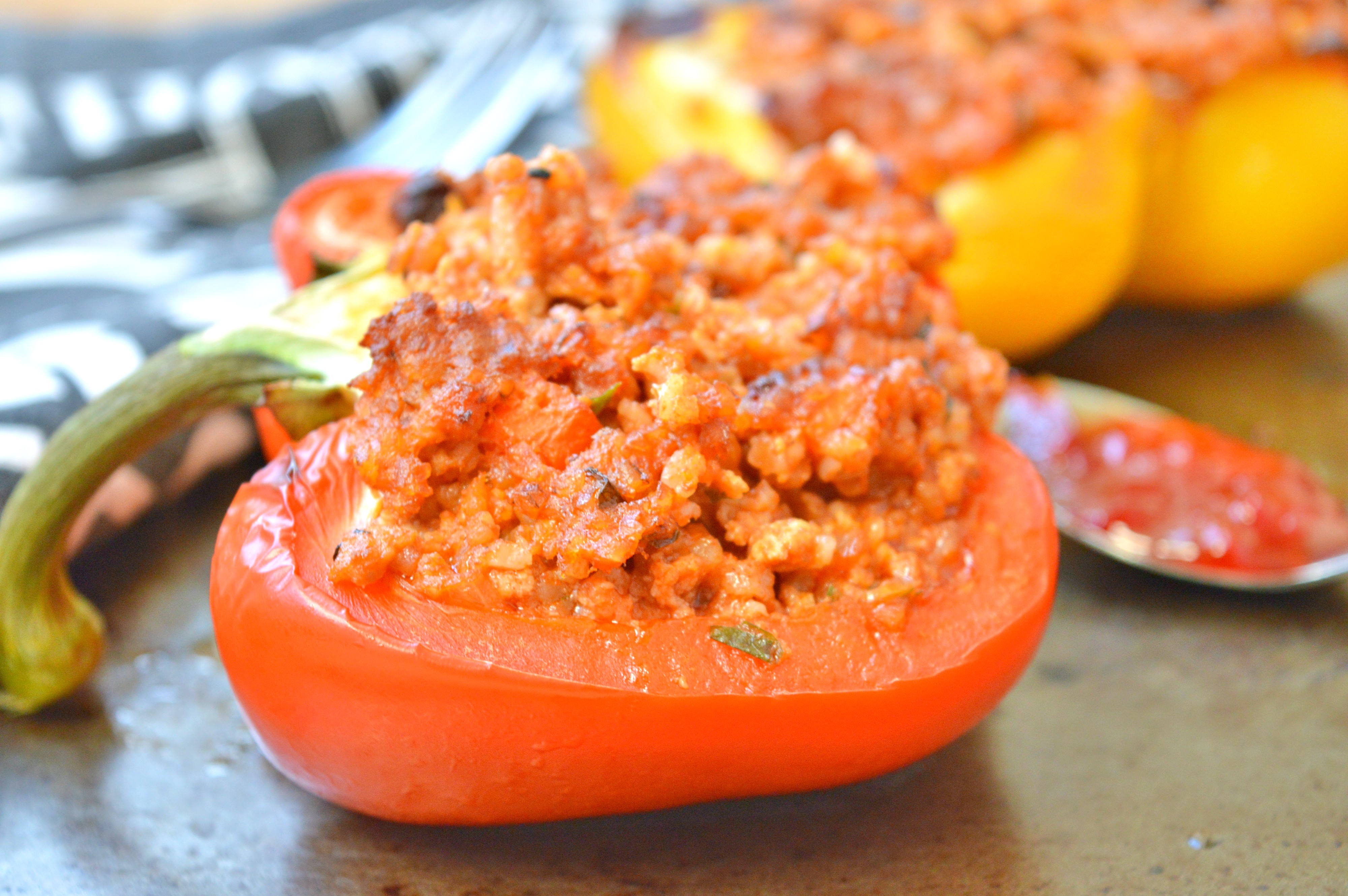Bulgur Wheat Stuffed Peppers