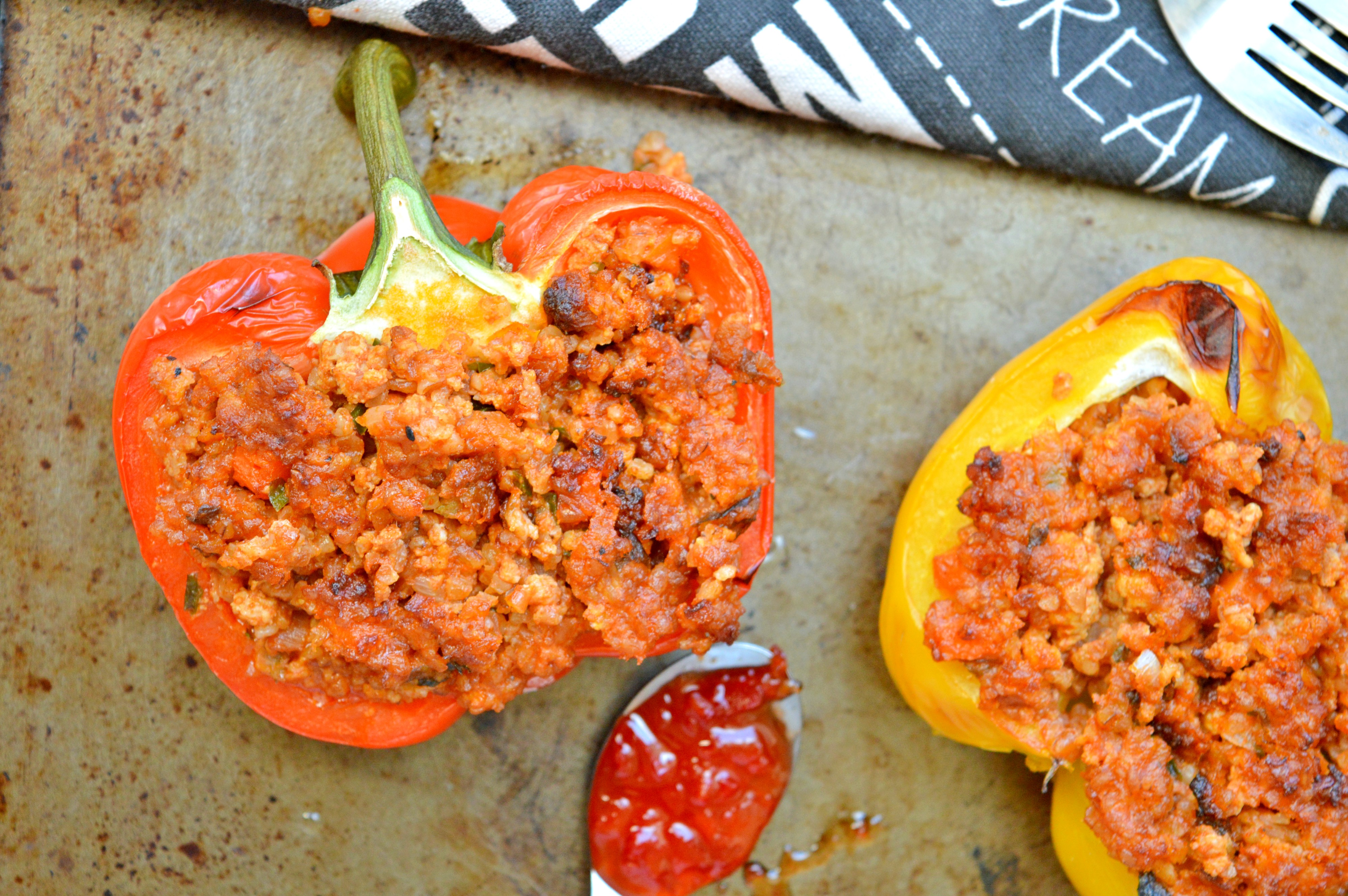 Bulgur Wheat Stuffed Peppers