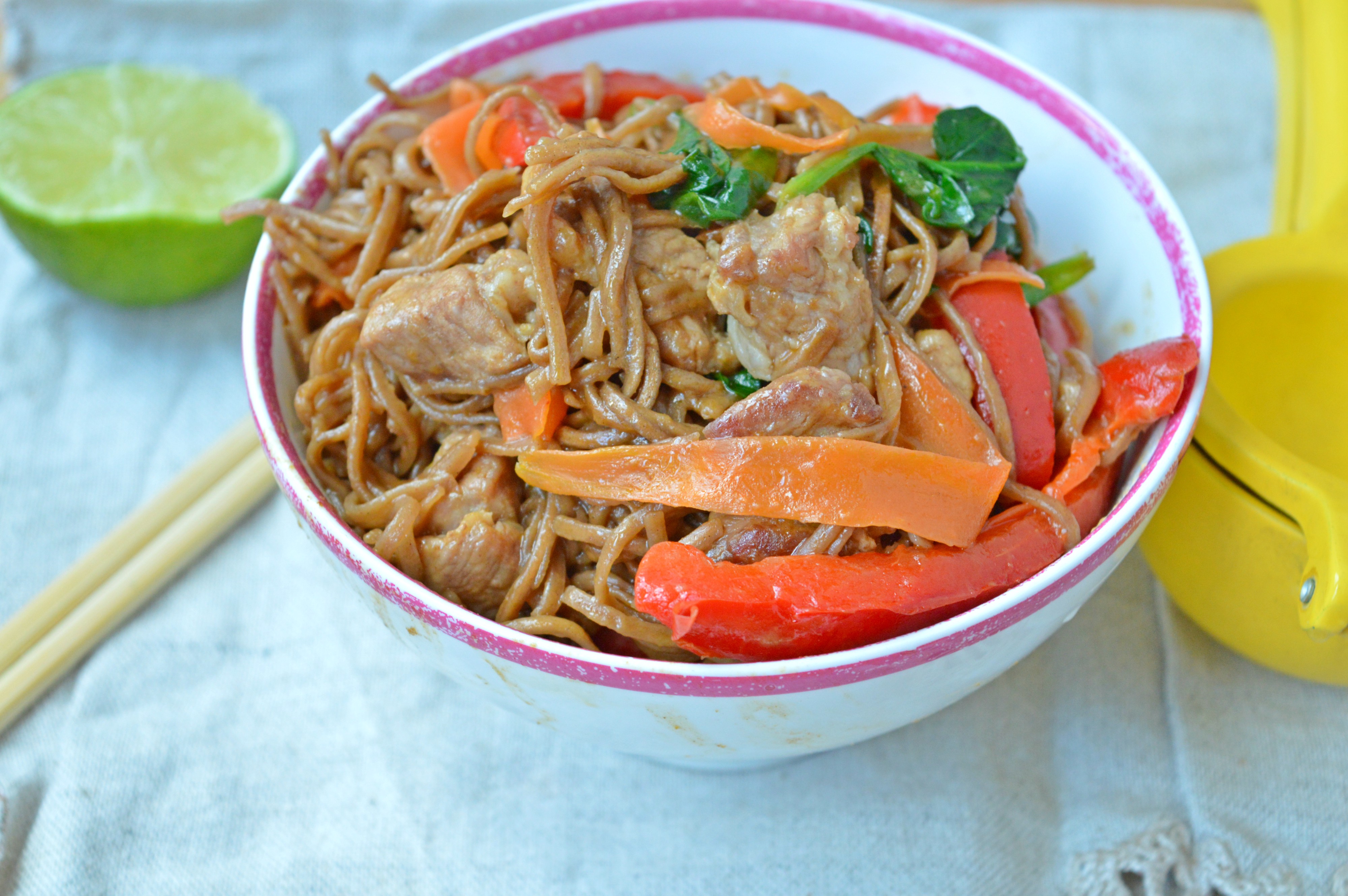 Pork & Vegetables Soba Noodles