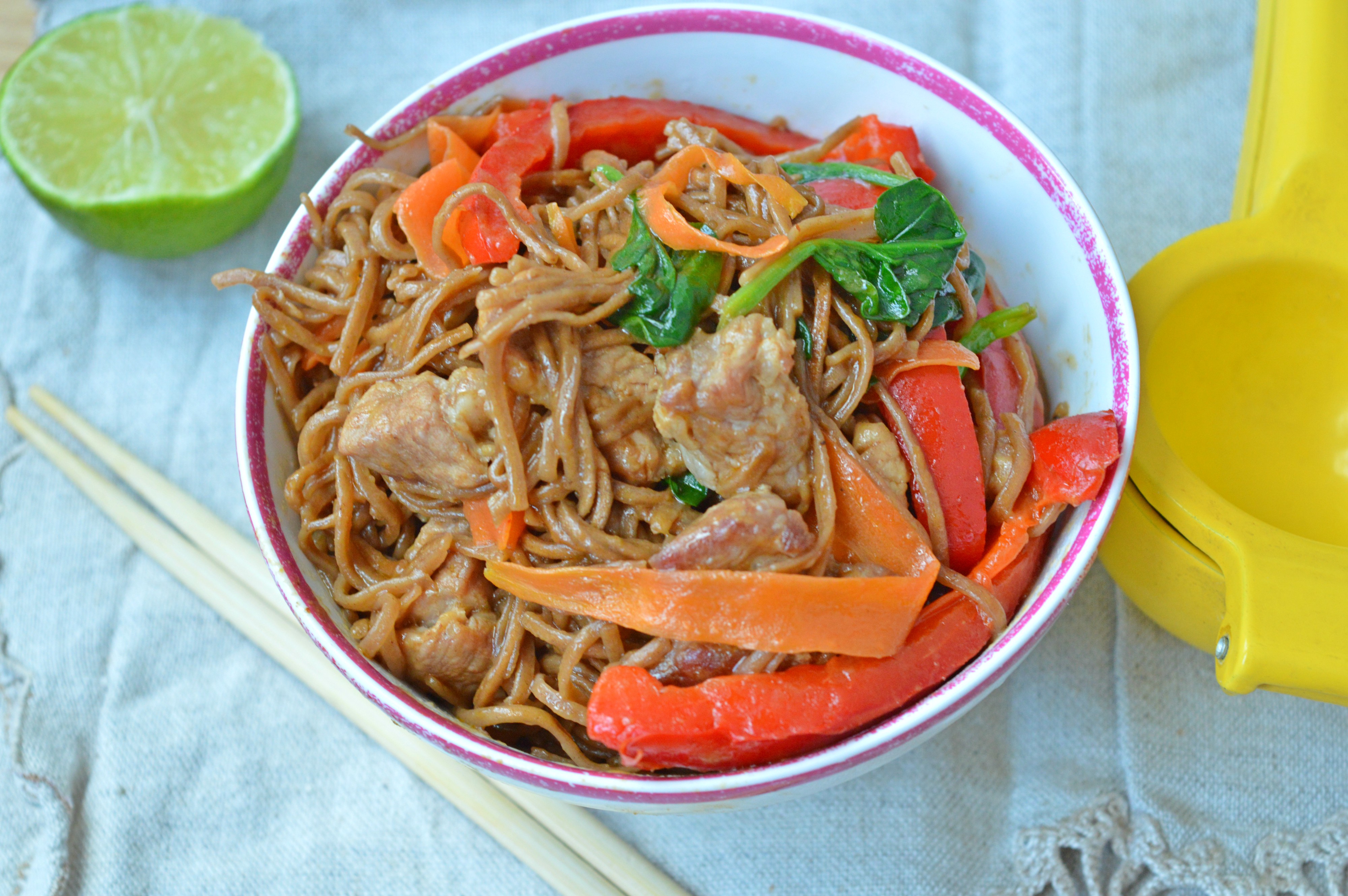 Pork & Vegetables Soba Noodles