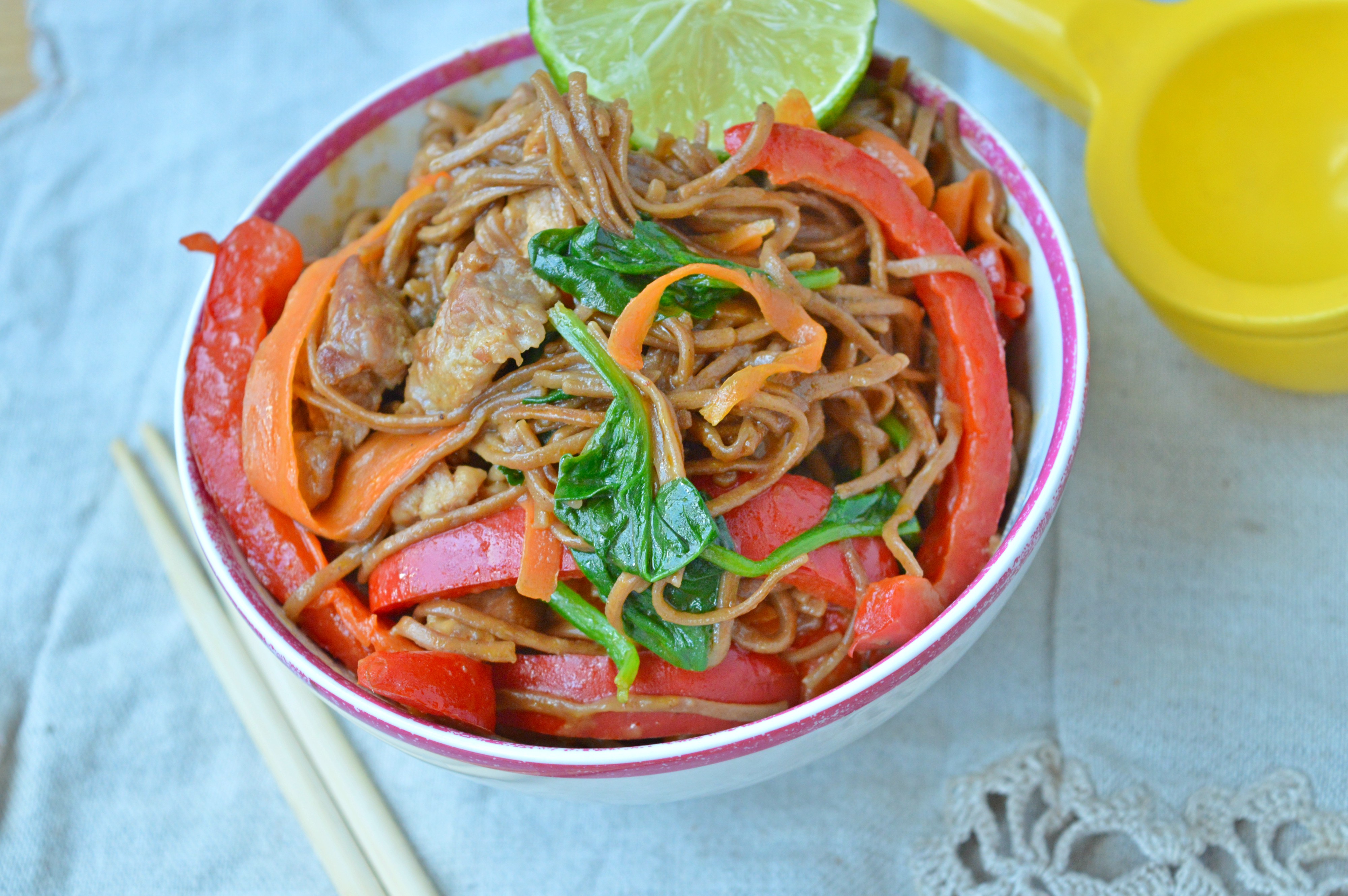 Pork & Vegetables Soba Noodles