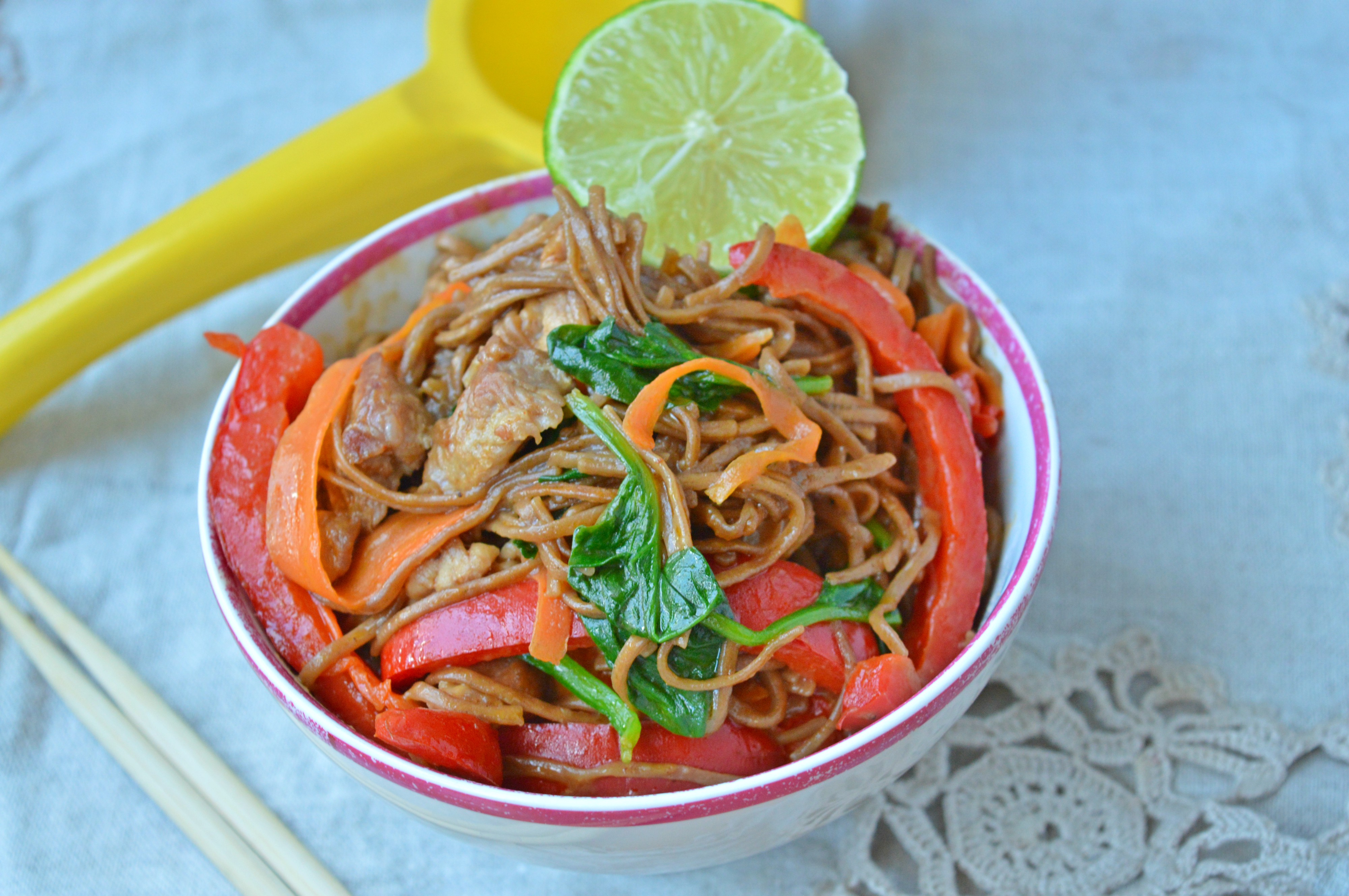 Pork & Vegetables soba Noodles
