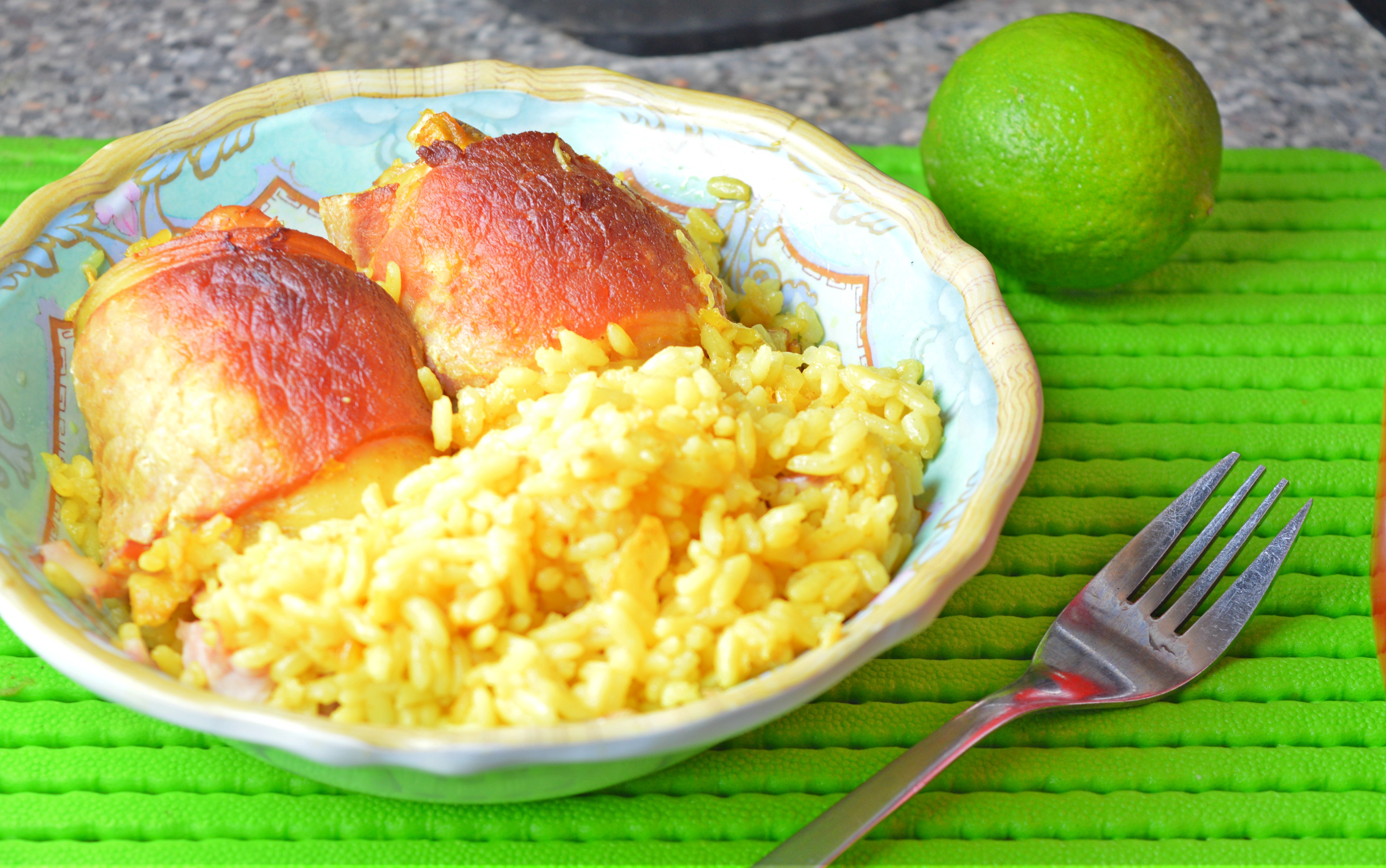 Lime & Turmeric Bacon Wrapped Chicken