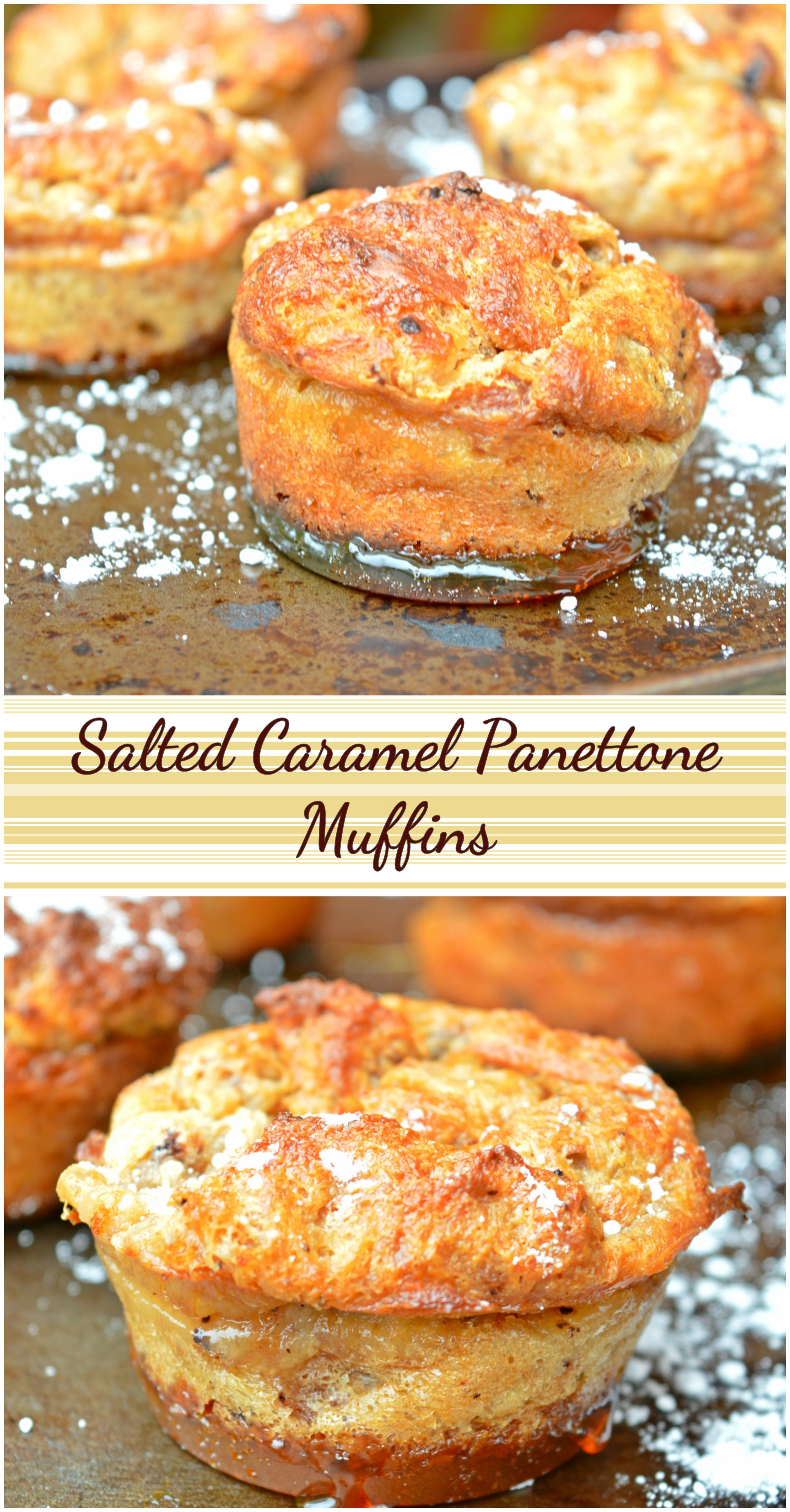 Salted Caramel Panettone Muffins