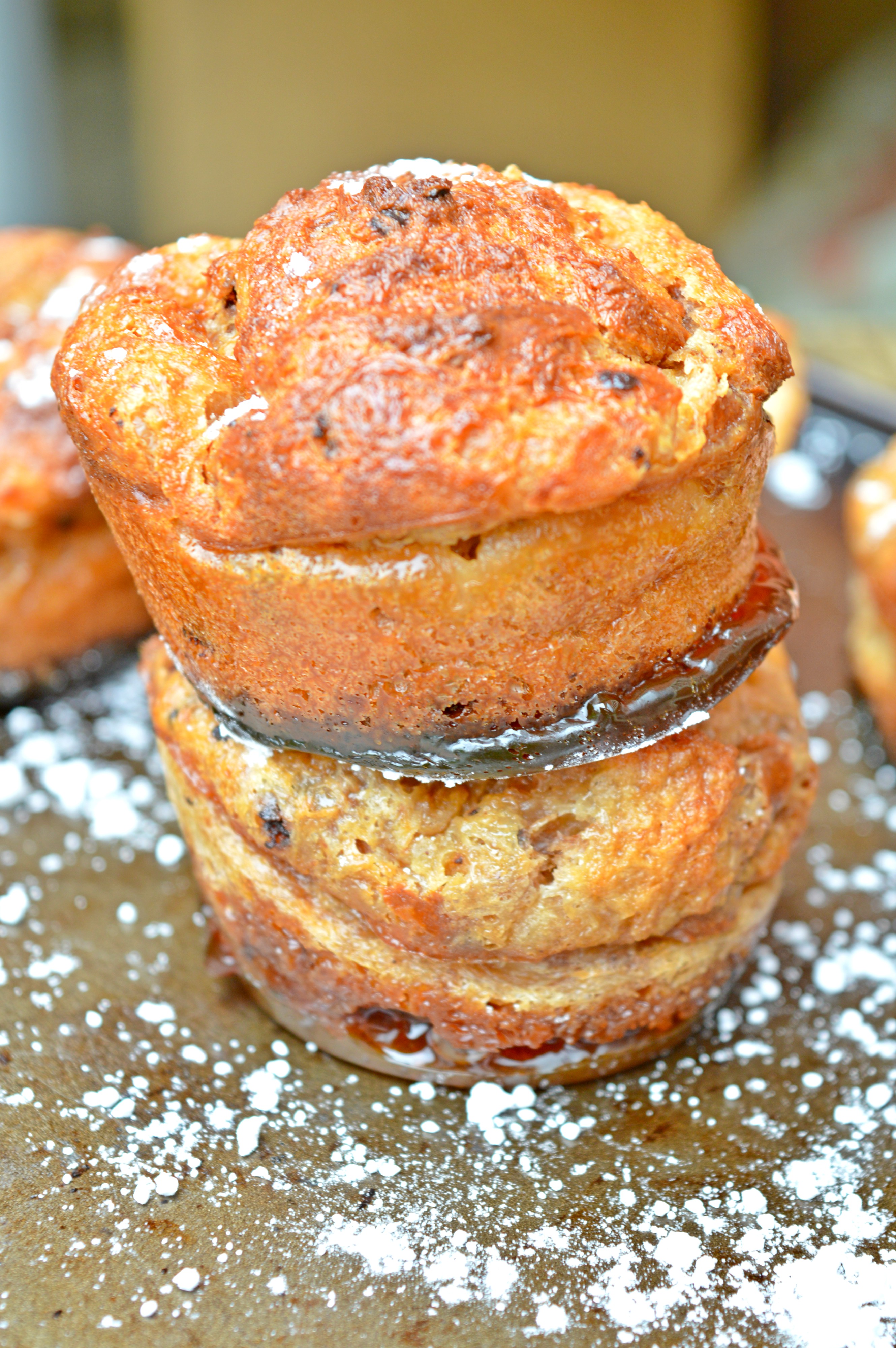 Salted Caramel Panettone Muffins