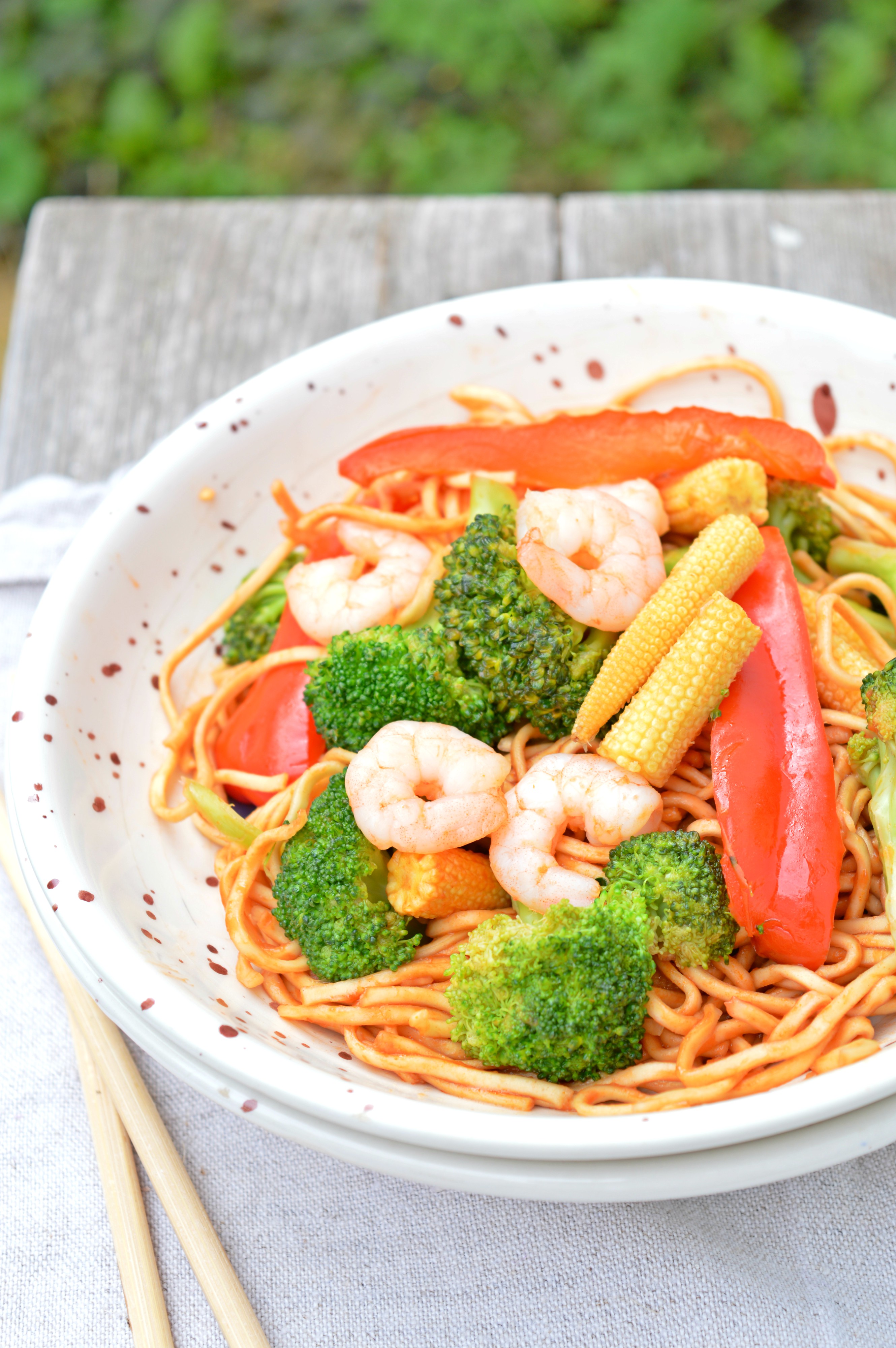 Simple Shrimp Chow Mein