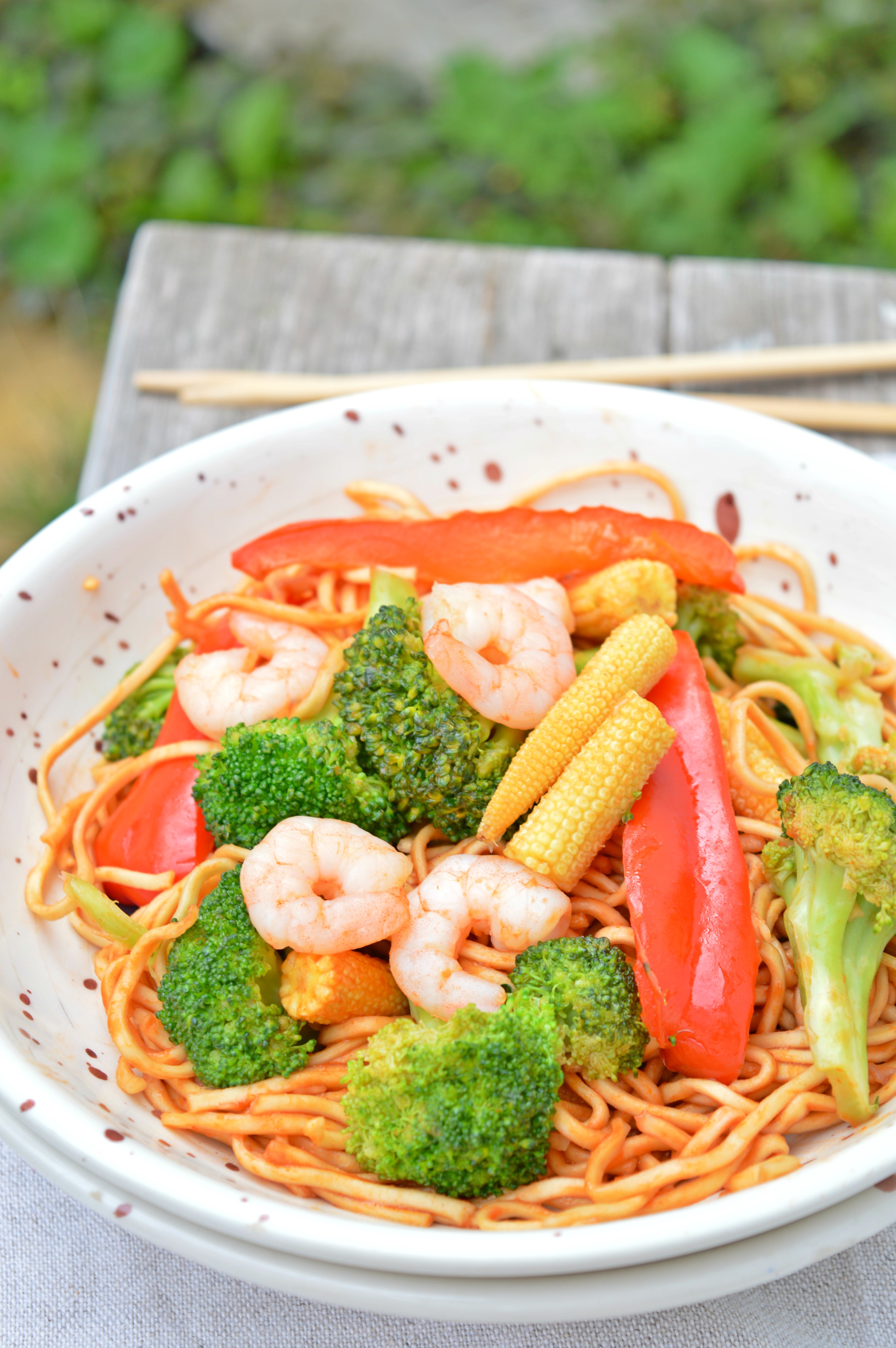 Simple Shrimp Chow Mein